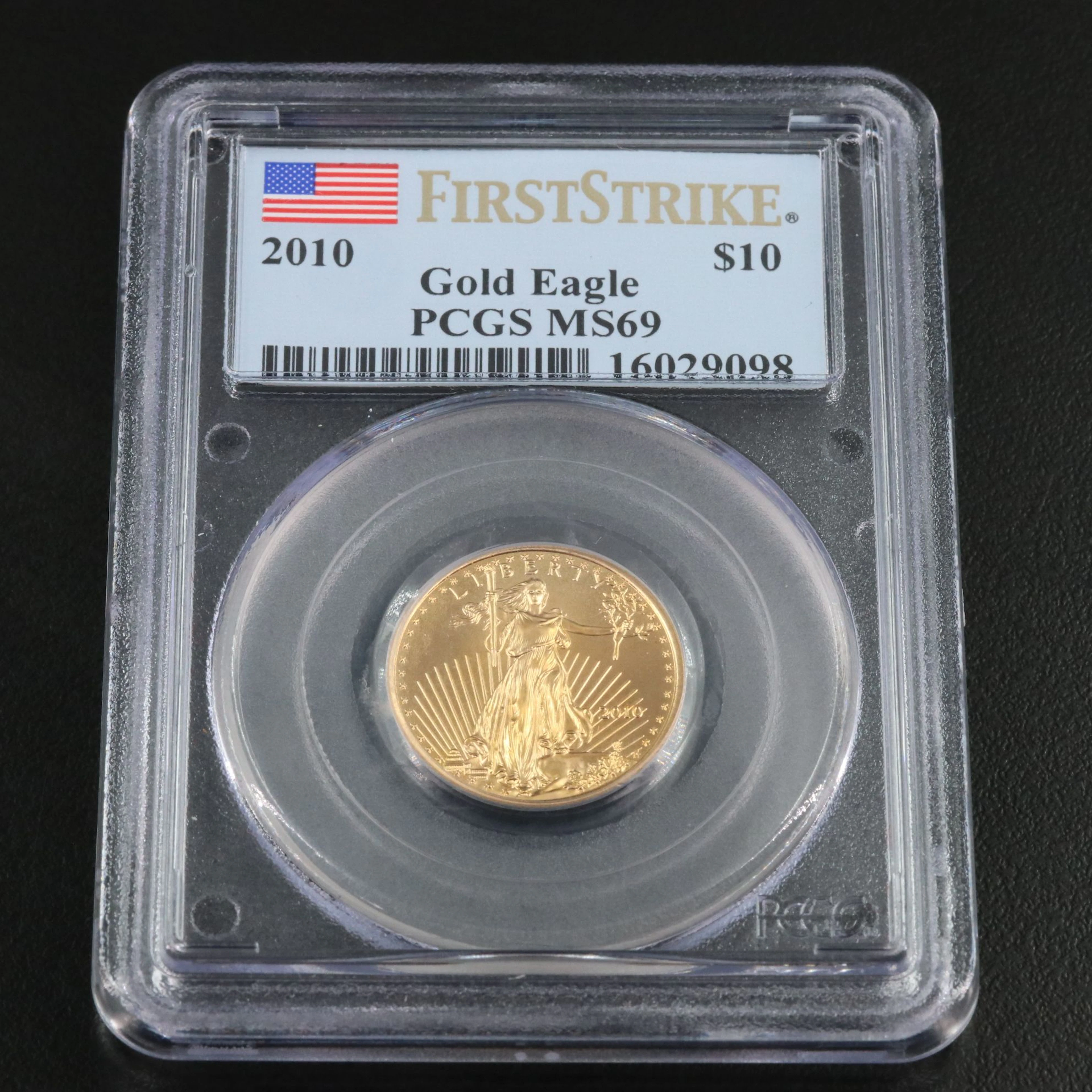 PCGS Graded MS69 2010 $10 1/4-Oz. Gold Eagle Bullion Coin