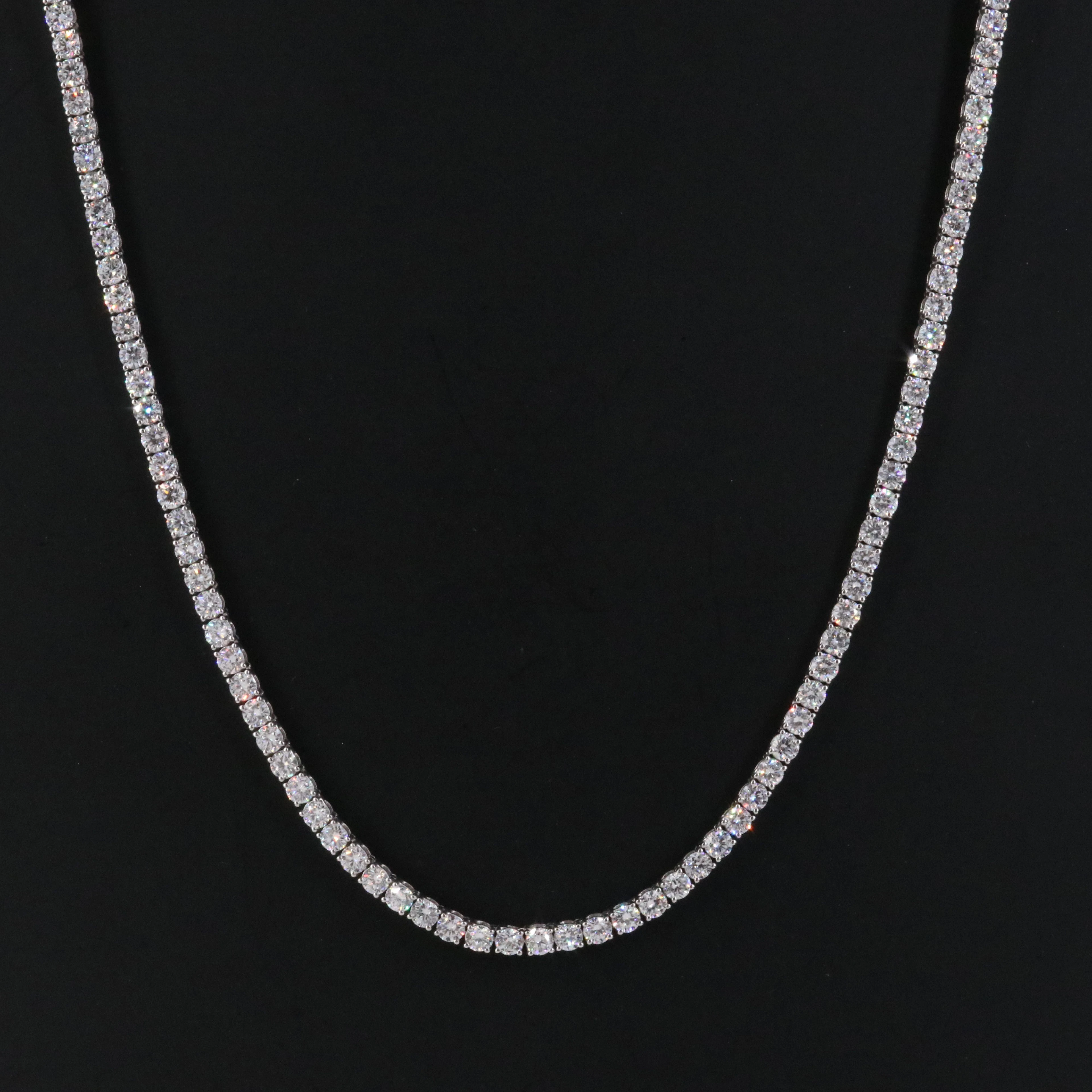 14K 10.00 CTW Lab Grown Diamond Riviera Necklace
