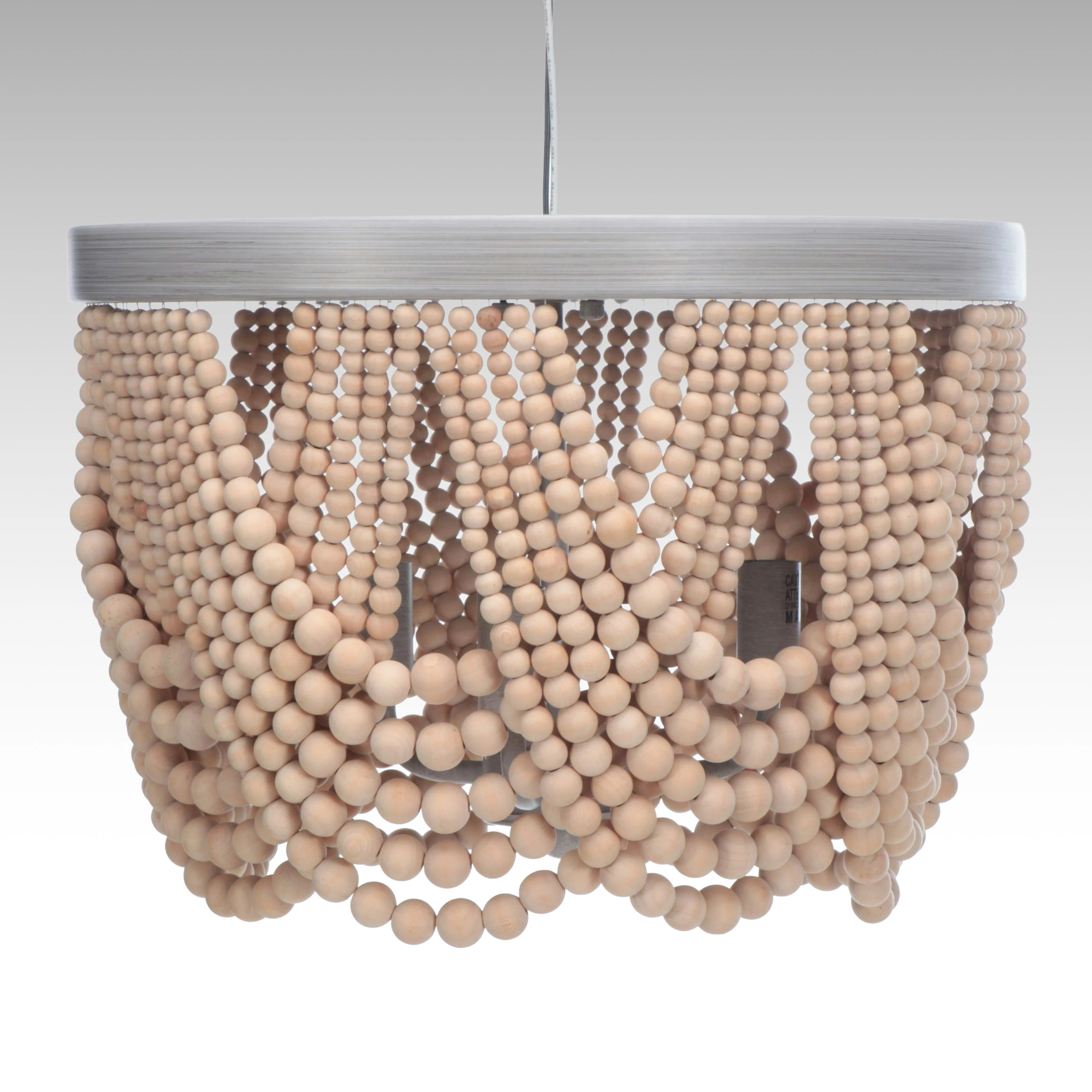 Home Decorators "Harlan" Wooden Beaded Flush Mount Ceiling Light