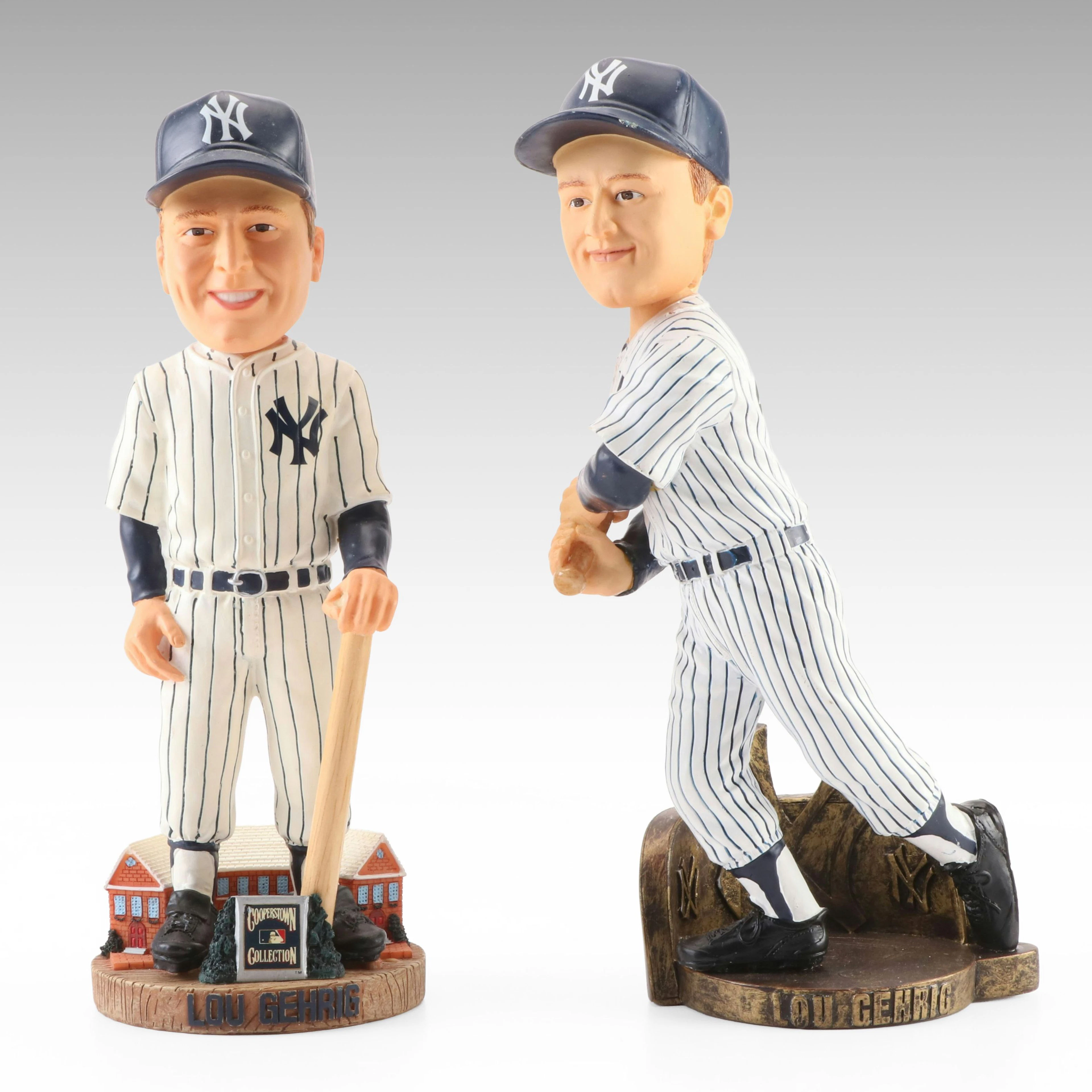 Two Limited Edition Lou Gehrig "Cooperstown Collection" Bobbleheads