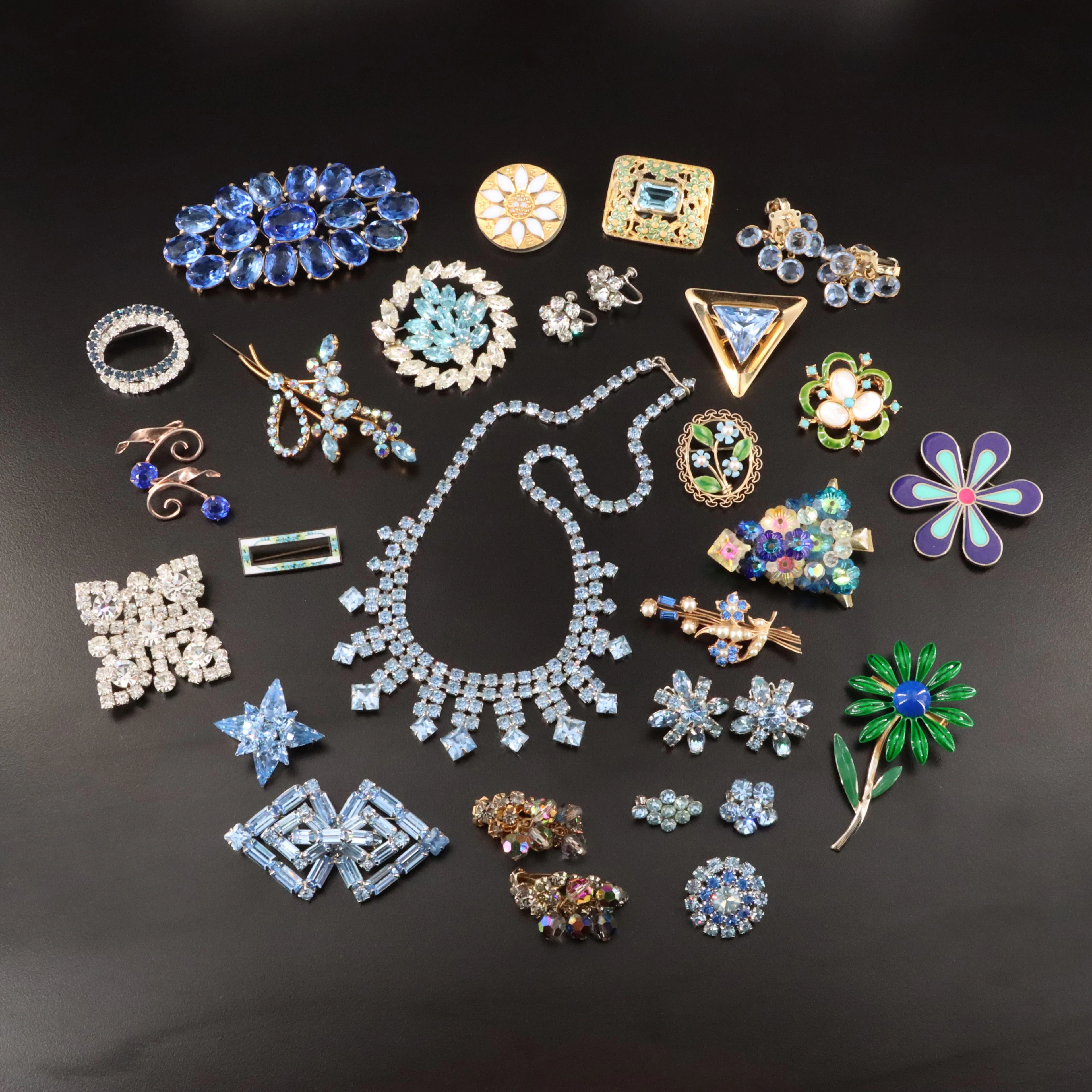 Weiss, Juliana and Margarita Crystal Featured in Blue Jewelry Collection