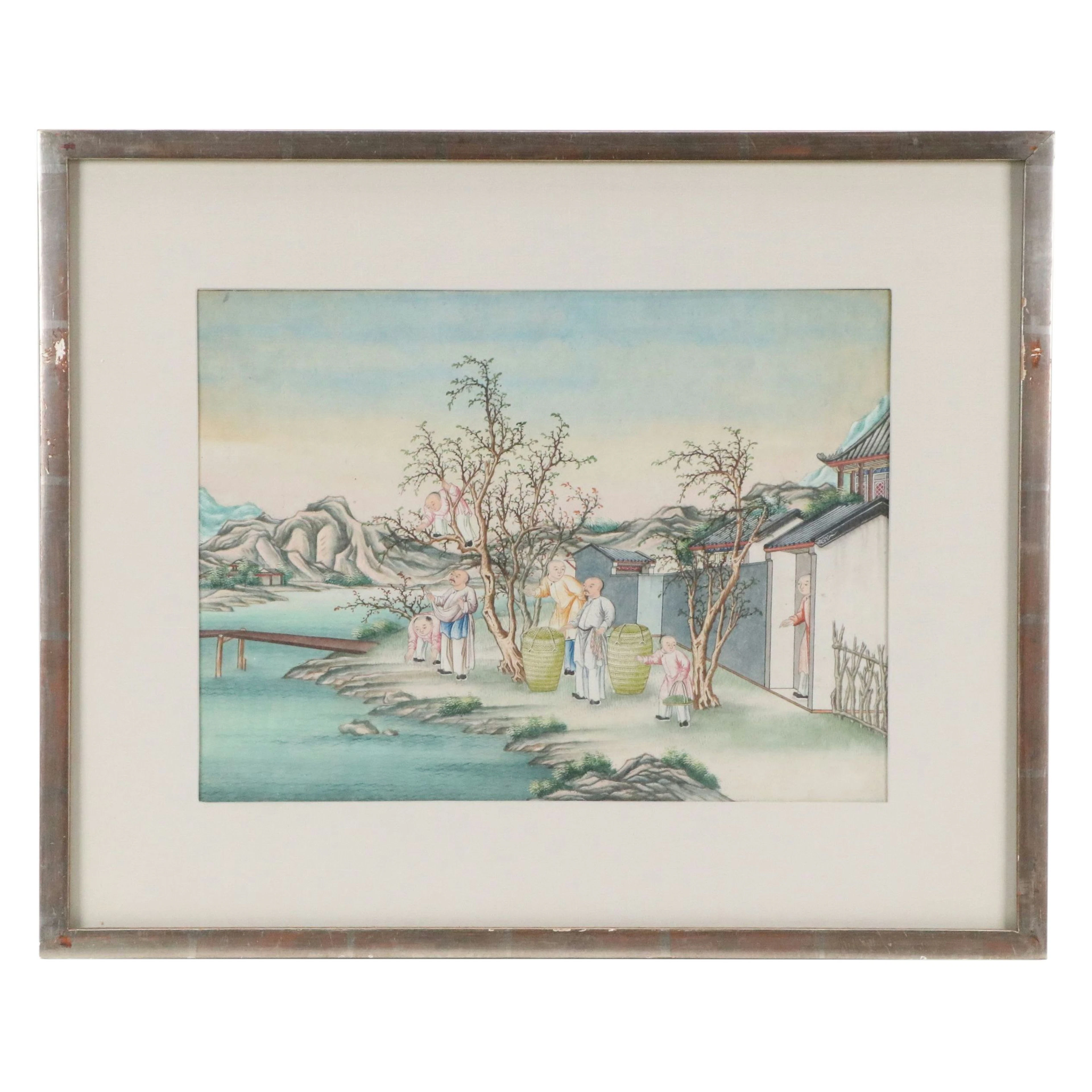 Vintage/Antique Chinese School Gouache Painting