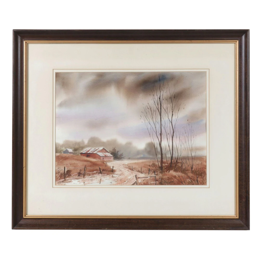 Emerick C. Malogorski Watercolor Painting "October Rain"