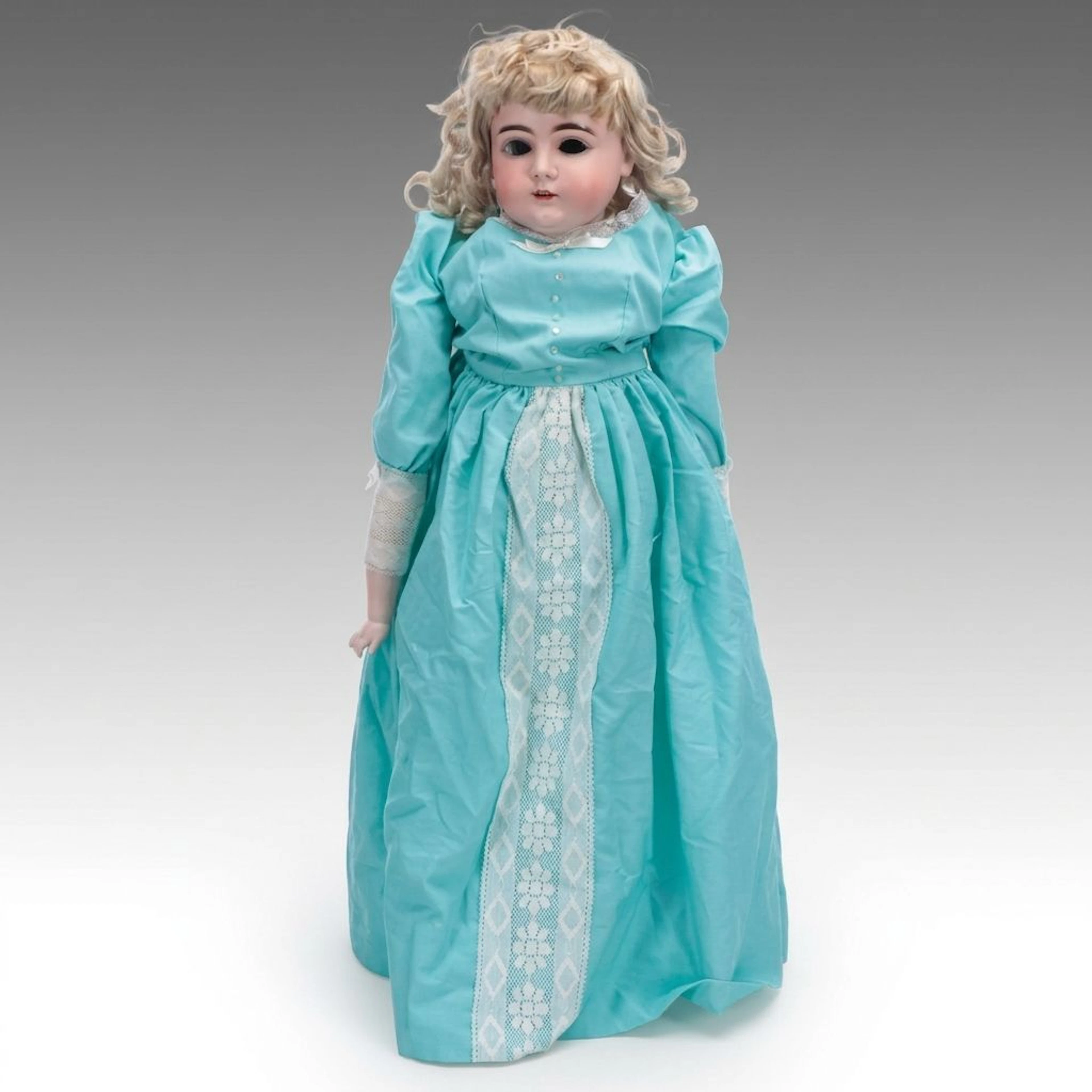 Porcelain and Fabric Doll, Vintage