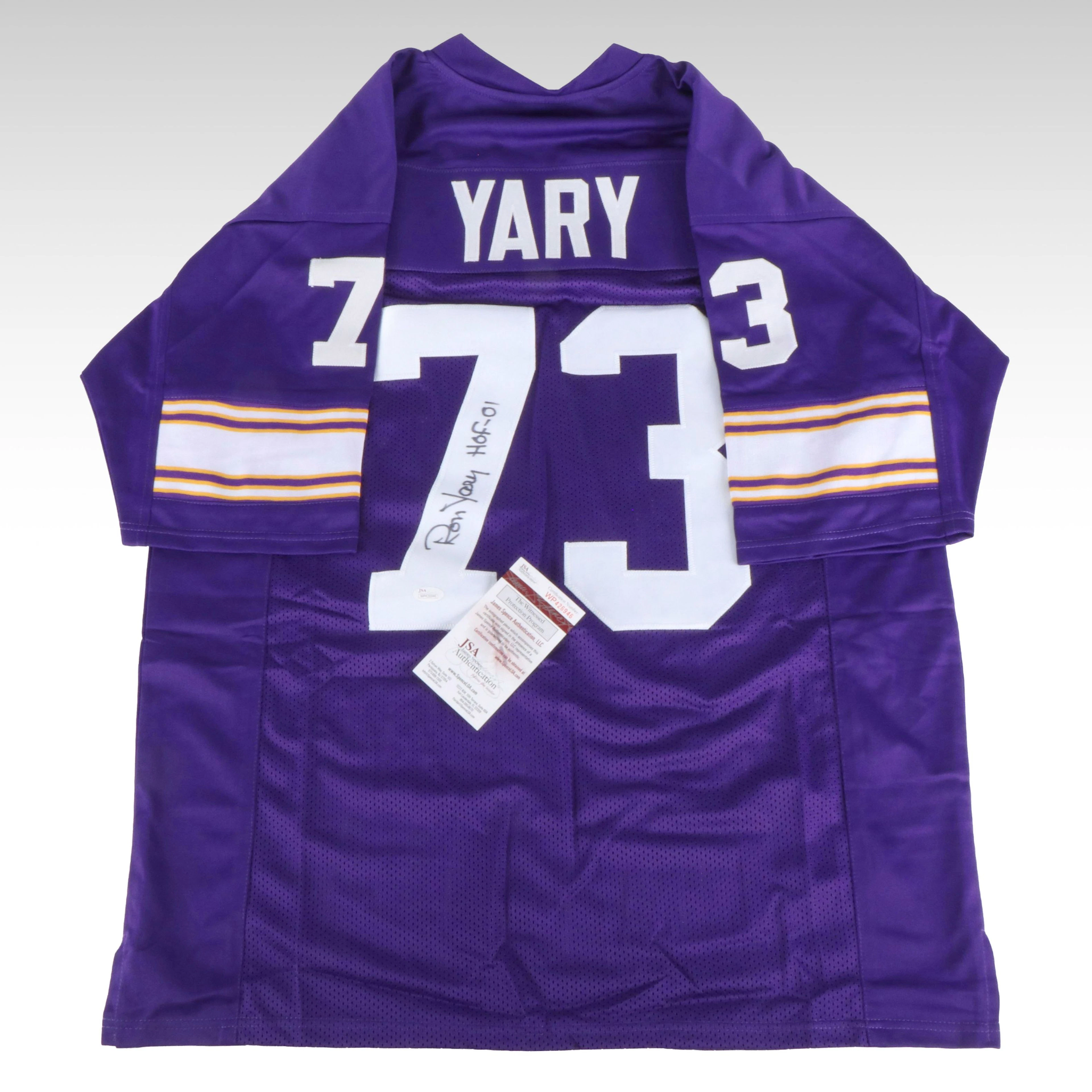 Ron Yary Signed “HOF 01” Minnesota Vikings Football Jersey, JSA