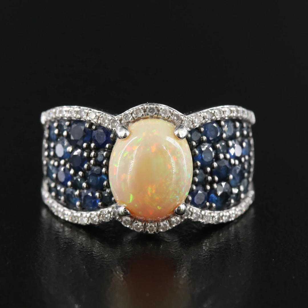 Le Vian 14K Opal, Sapphire and Diamond Ring