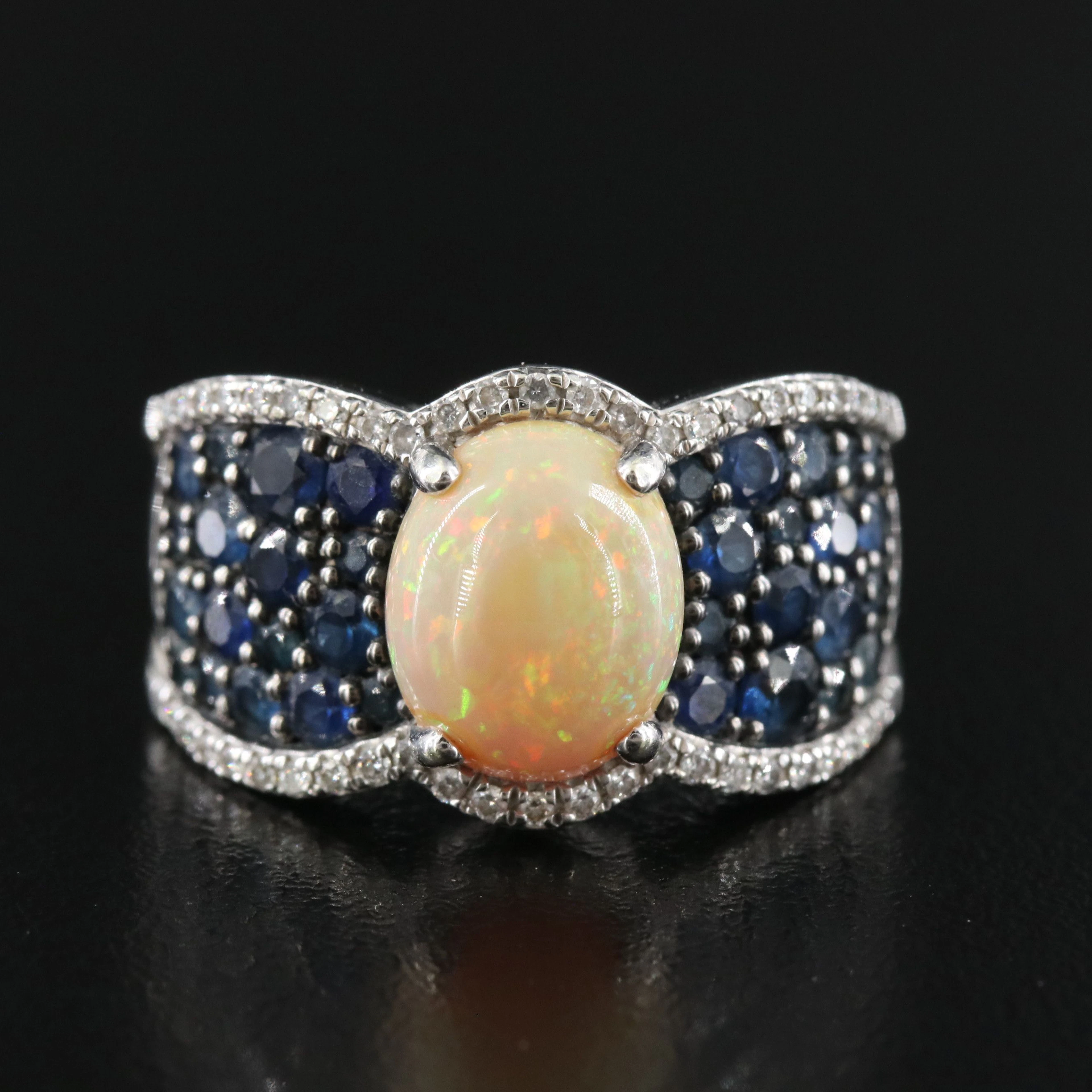 Le Vian 14K Opal, Sapphire and Diamond Ring