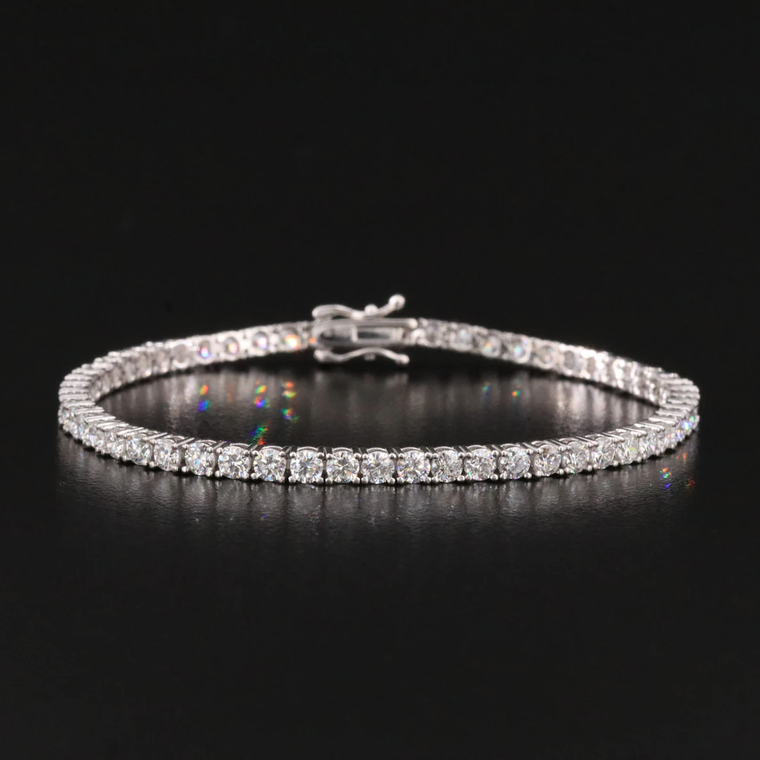 Sterling 4.64 CTW Lab Grown Diamond Line Bracelet