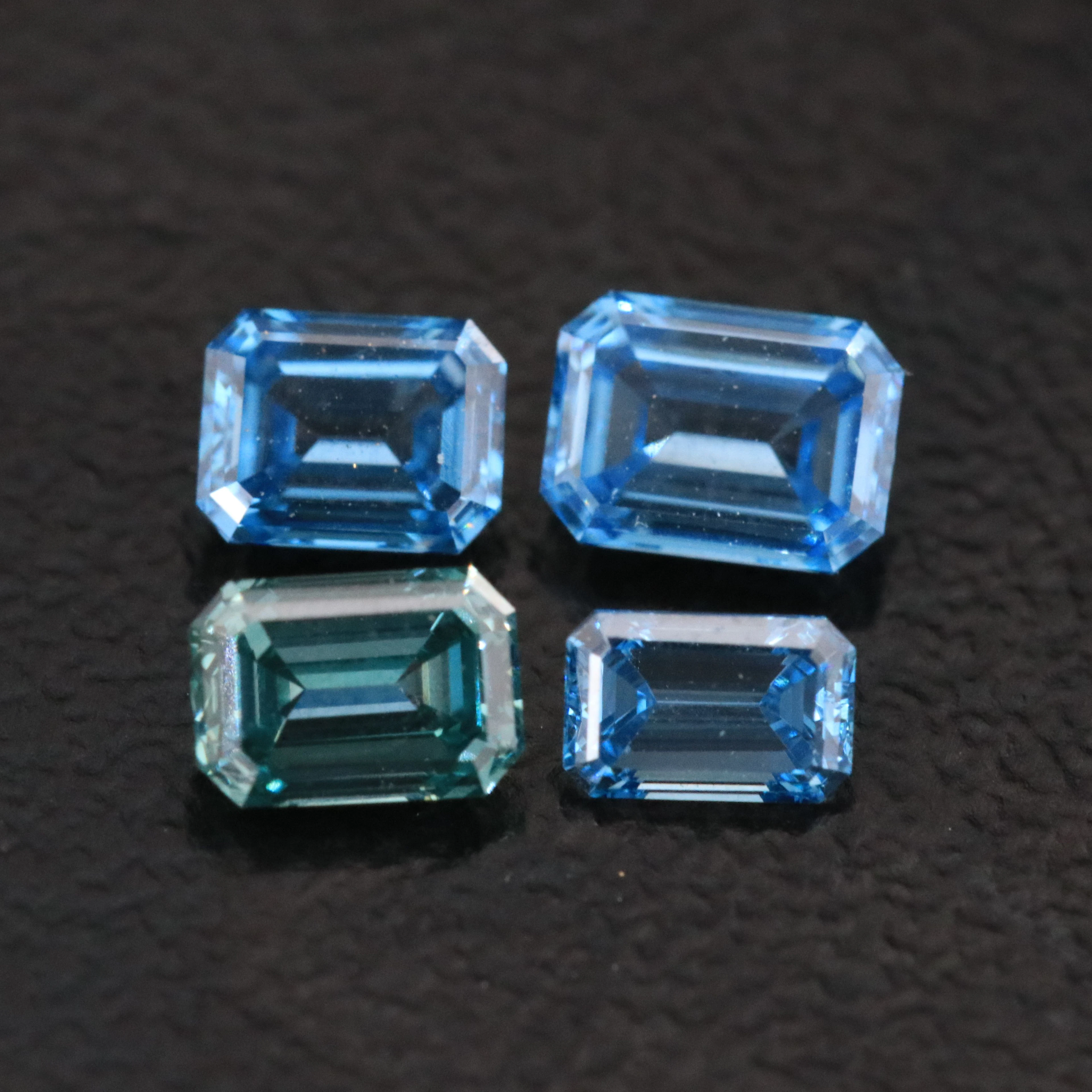 Loose 1.10 CTW Fancy Blue Lab Grown Diamond Lot