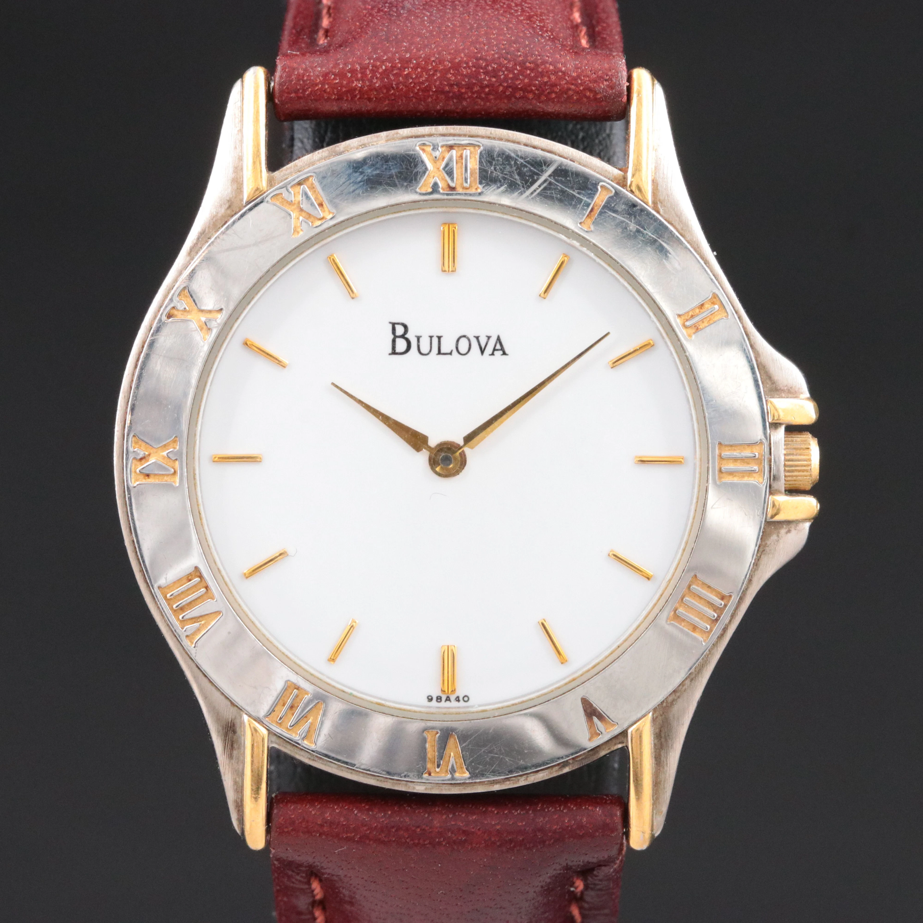 Bulova Two Tone Stainless Steel Casual Dress Quartz Watch