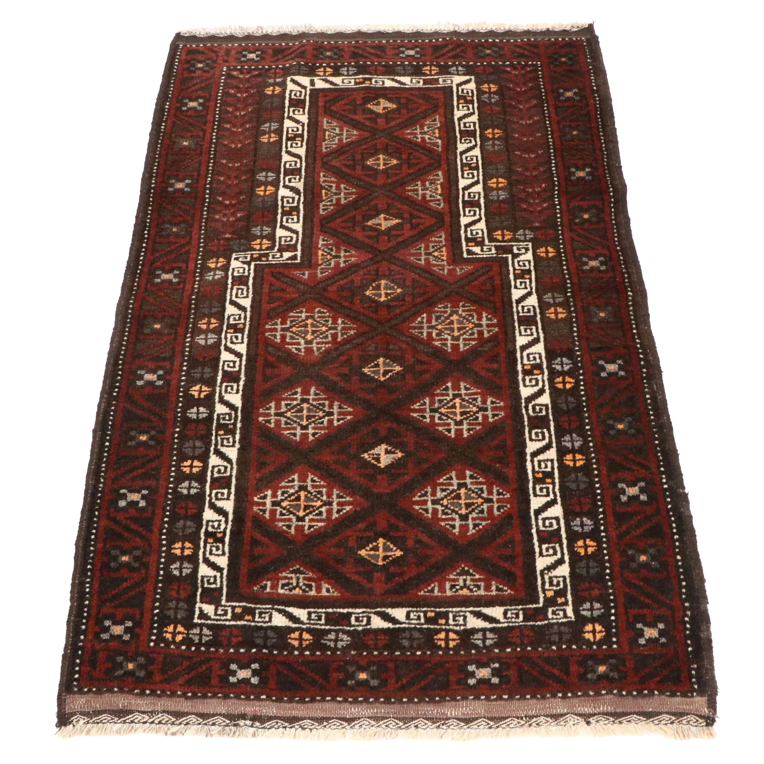 3' x 5' Hand-Knotted Afghan Baluch Prayer Rug
