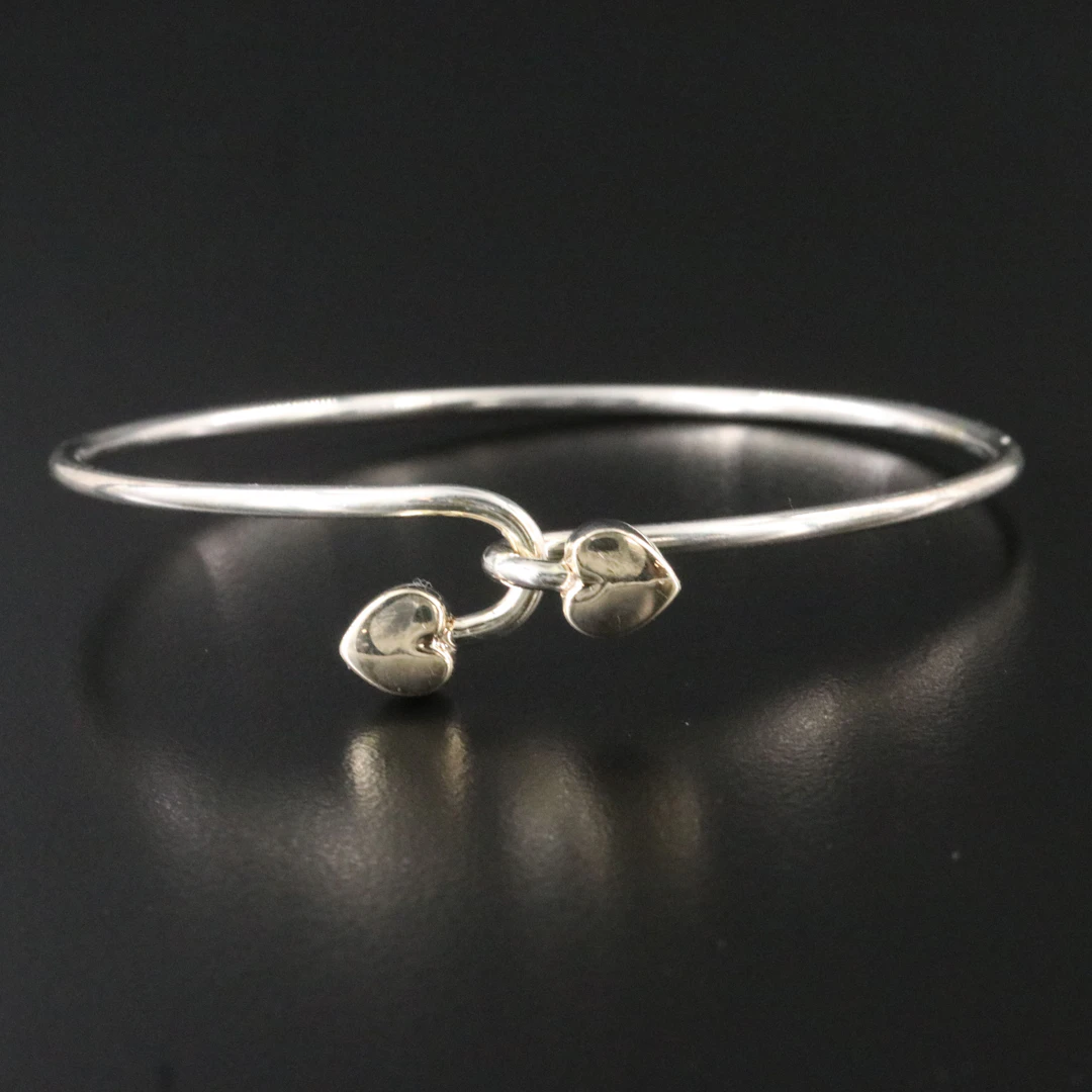 Tiffany & Co. Sterling Heart Bracelet with 18K Accents