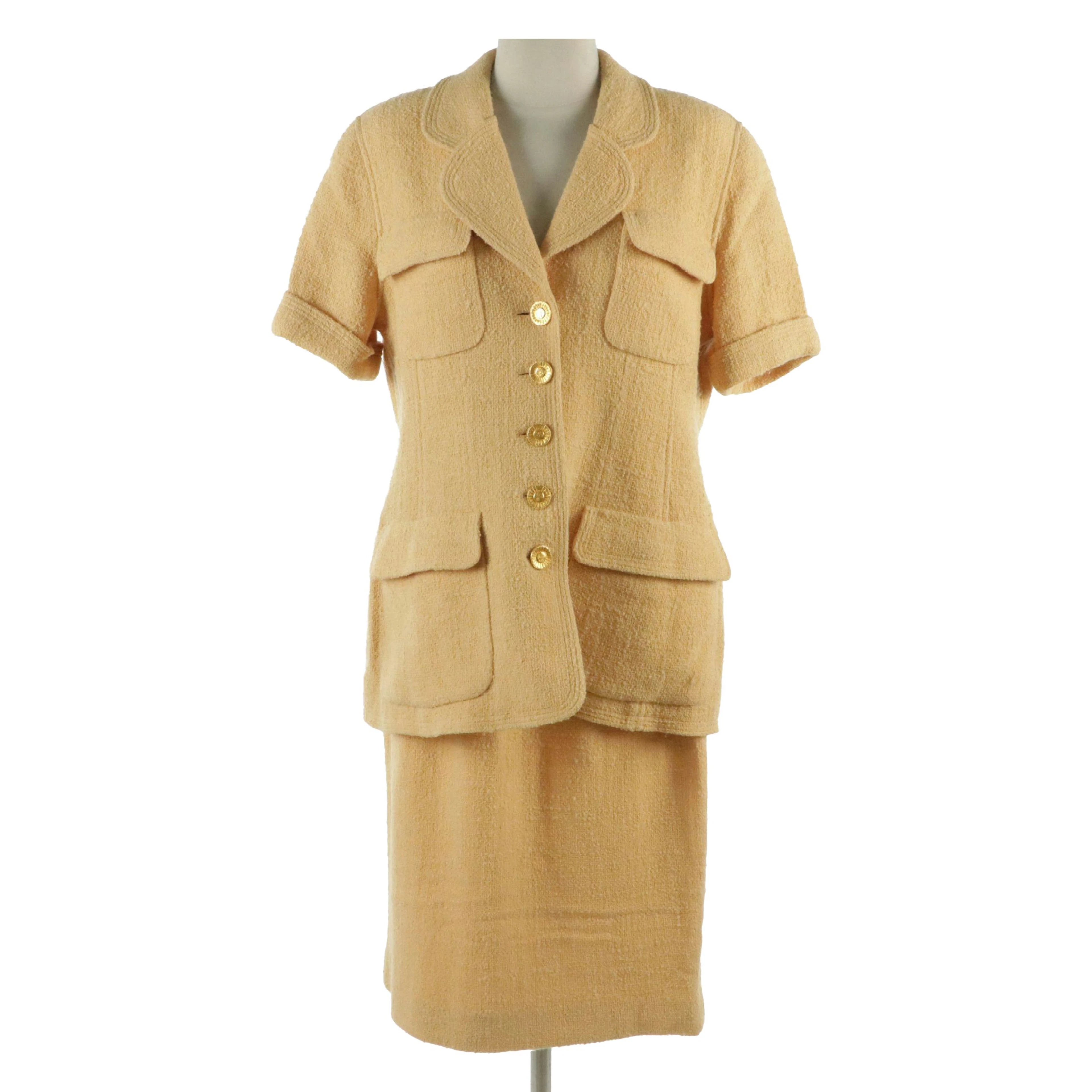 Chanel Bouclé Knit Skirt Suit, 1980s