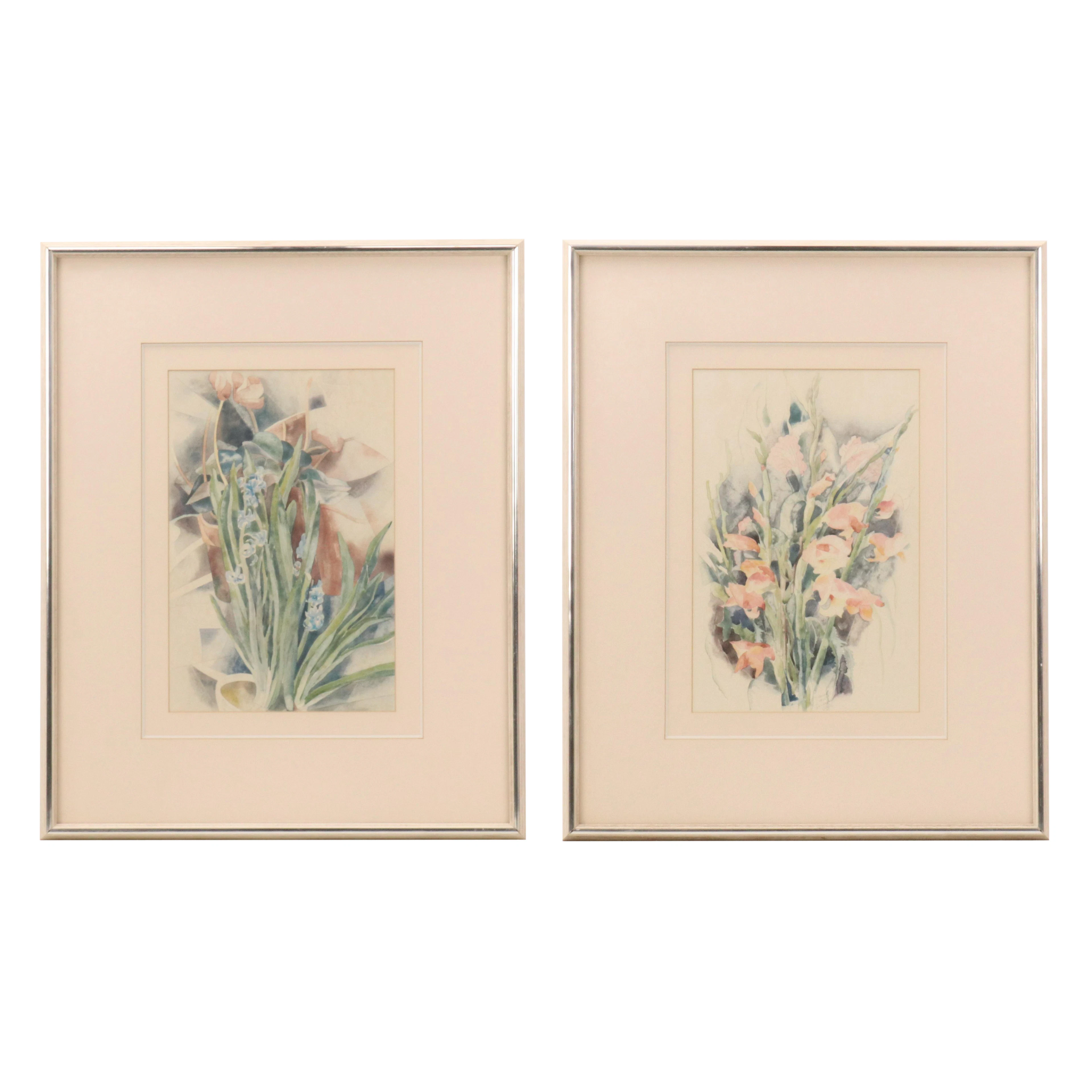 Halftone Prints After Charles Demuth "Floral Study No.1" and "Floral