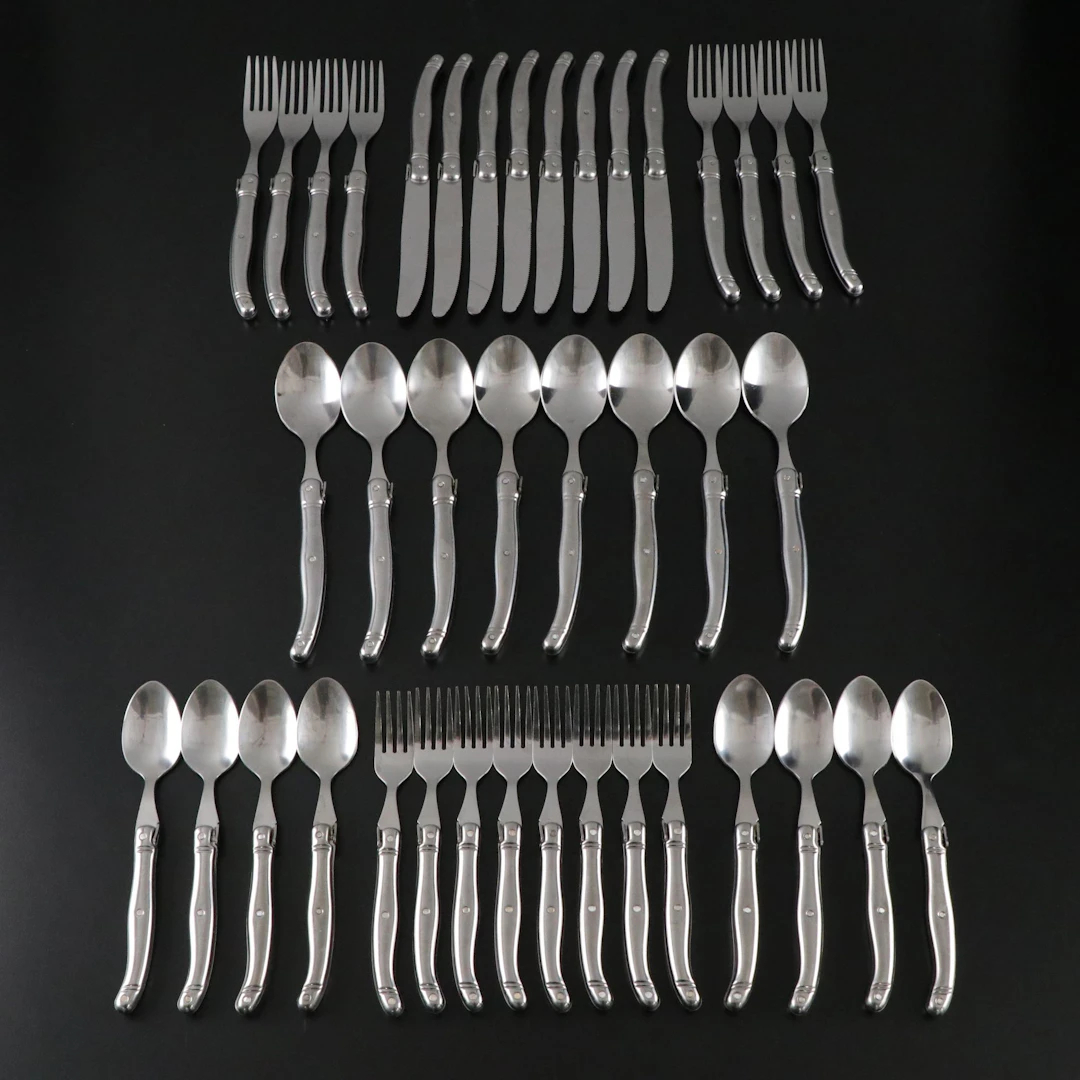 Jean Dubost "Laguiole" Stainless Steel Utensil Set