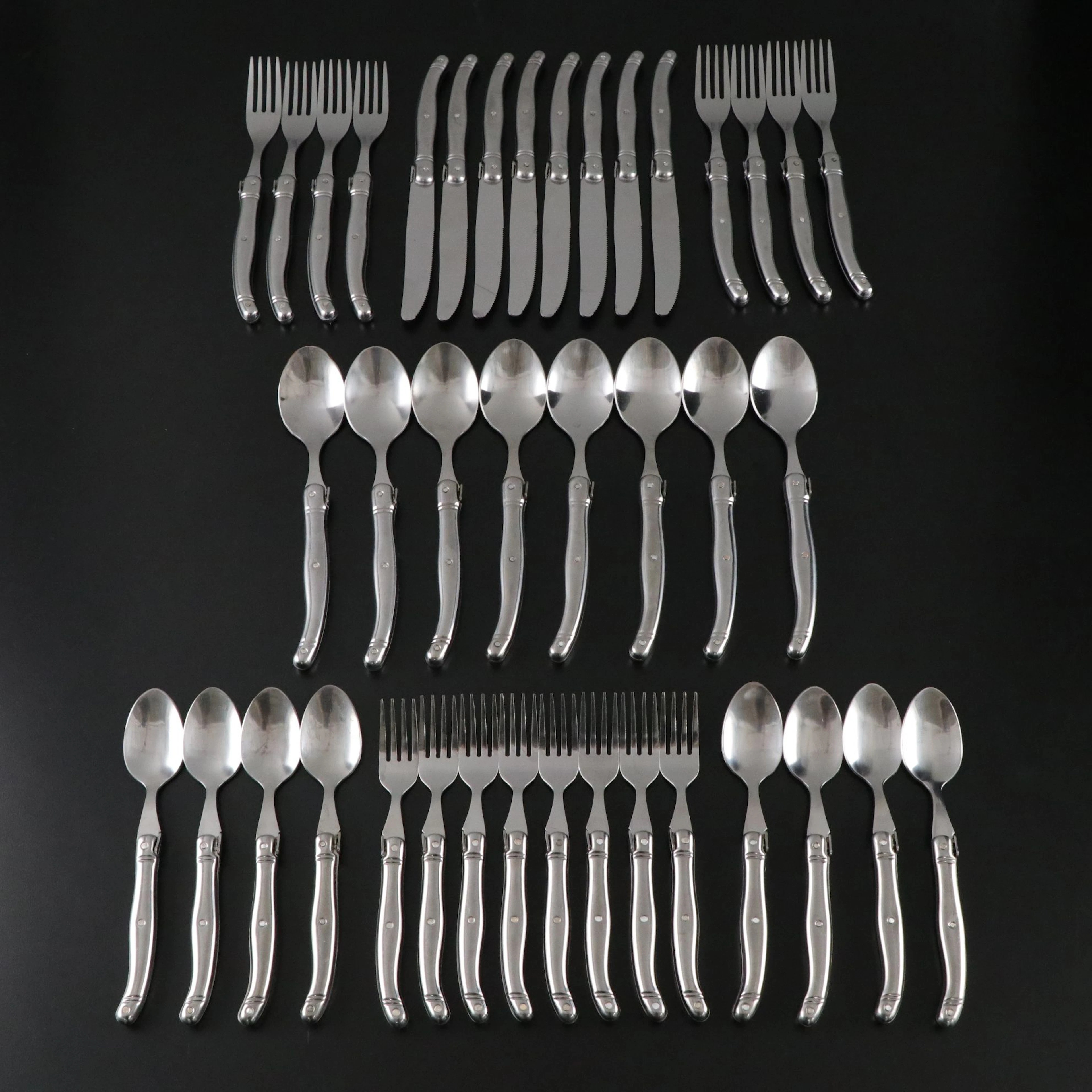 Jean Dubost "Laguiole" Stainless Steel Utensil Set