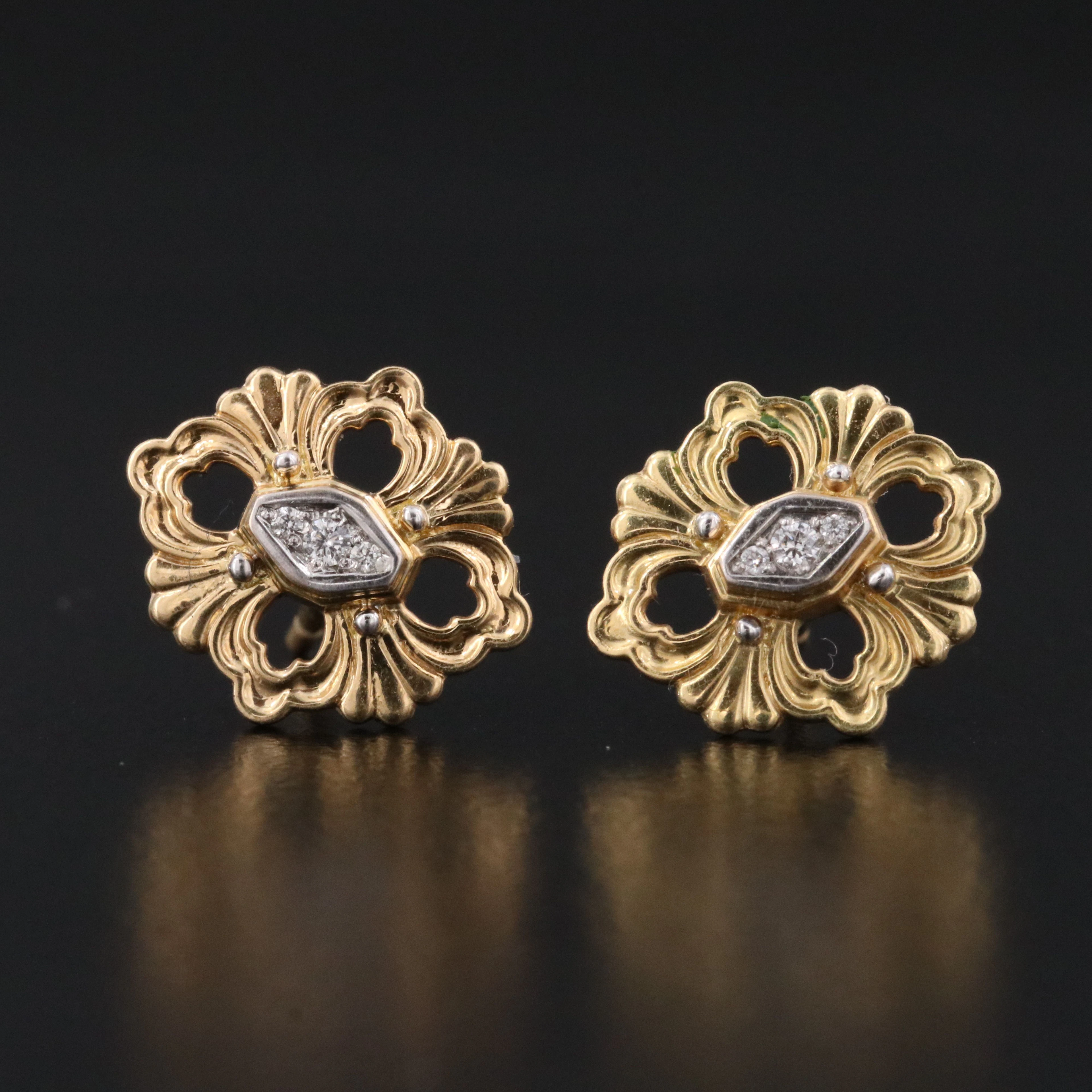 Buccellati Opera 18K Diamond Earrings