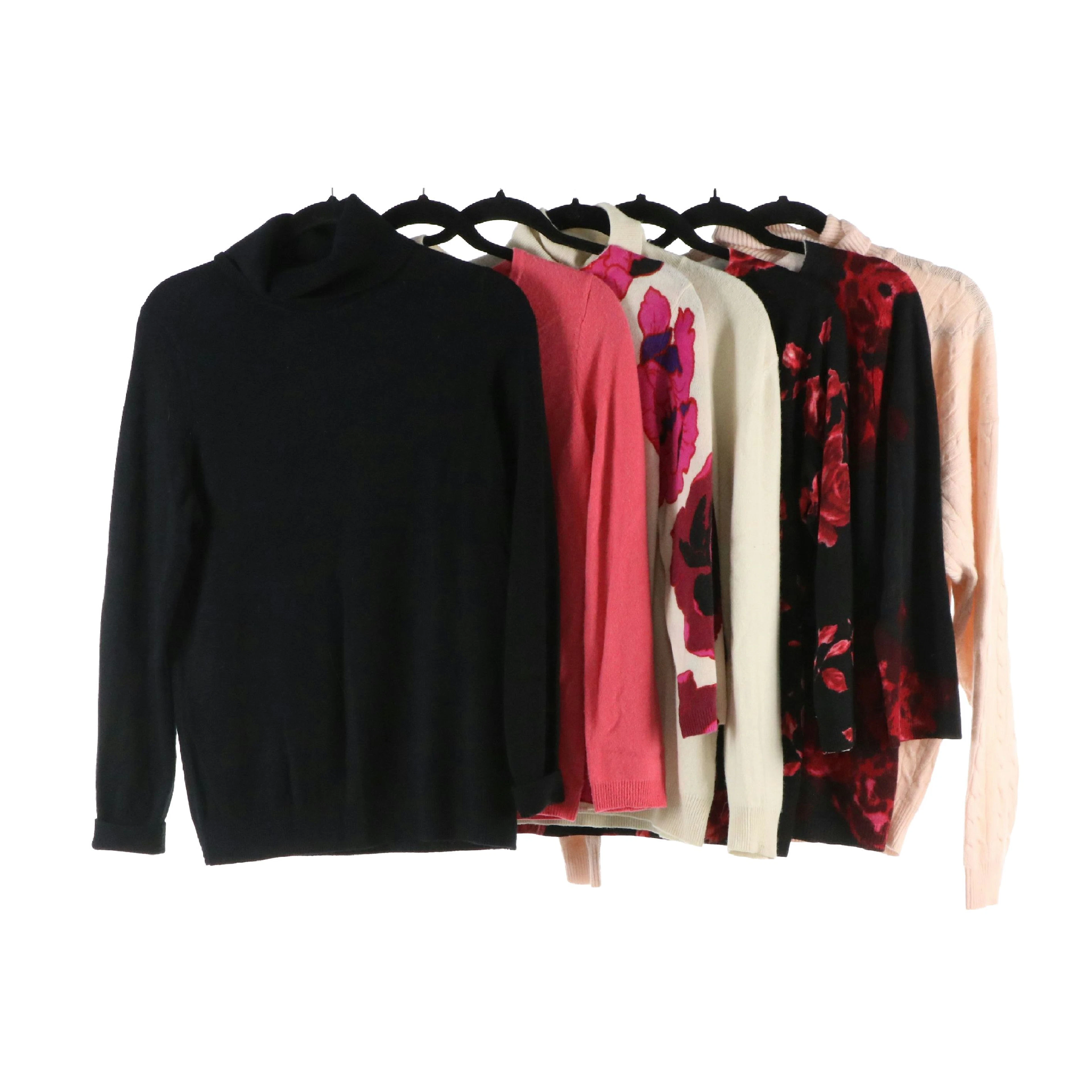 Talbots Turtleneck and Crew Neck Sweaters in Solids and Floral Prints