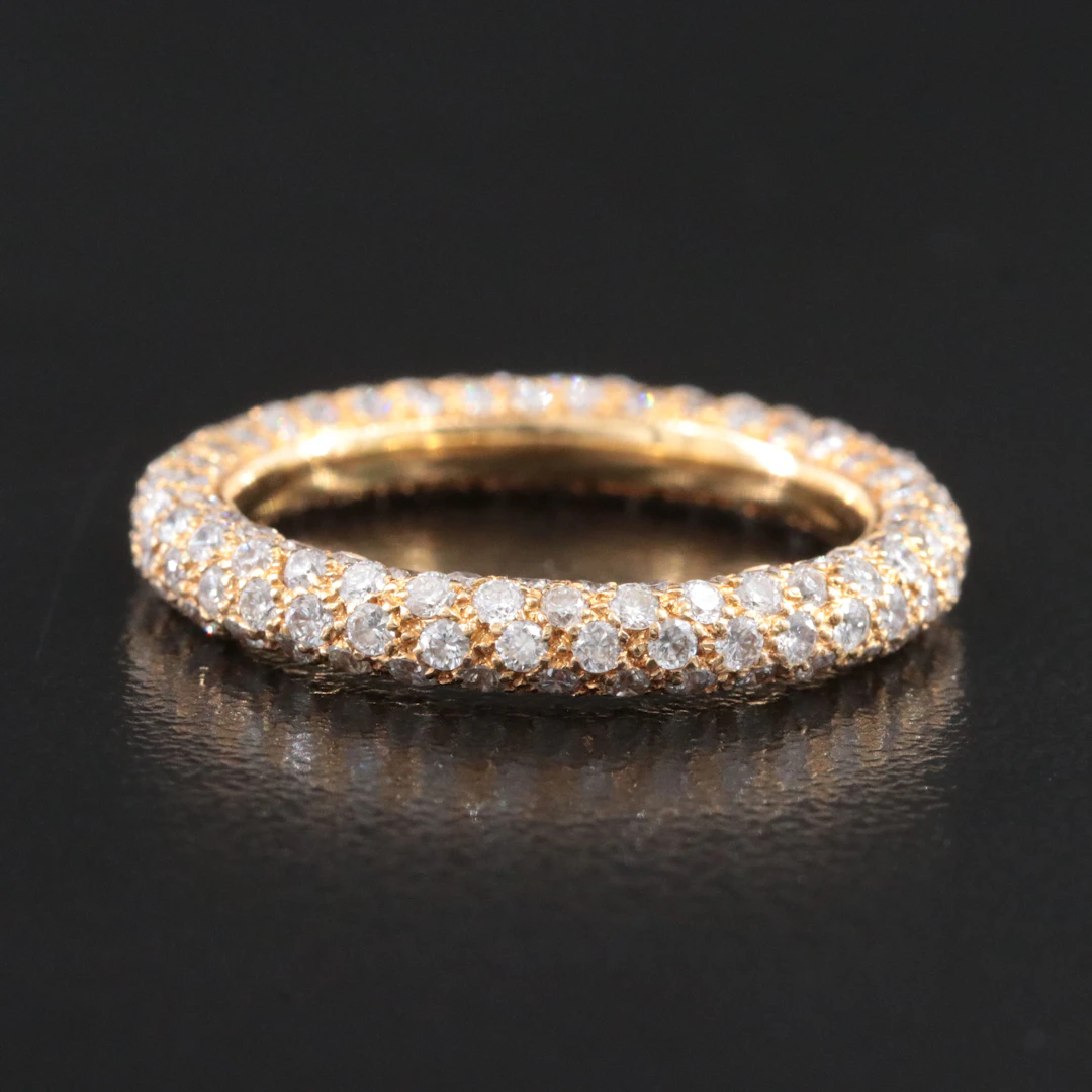 18K 2.09 CTW Pavé Diamond Eternity Ring
