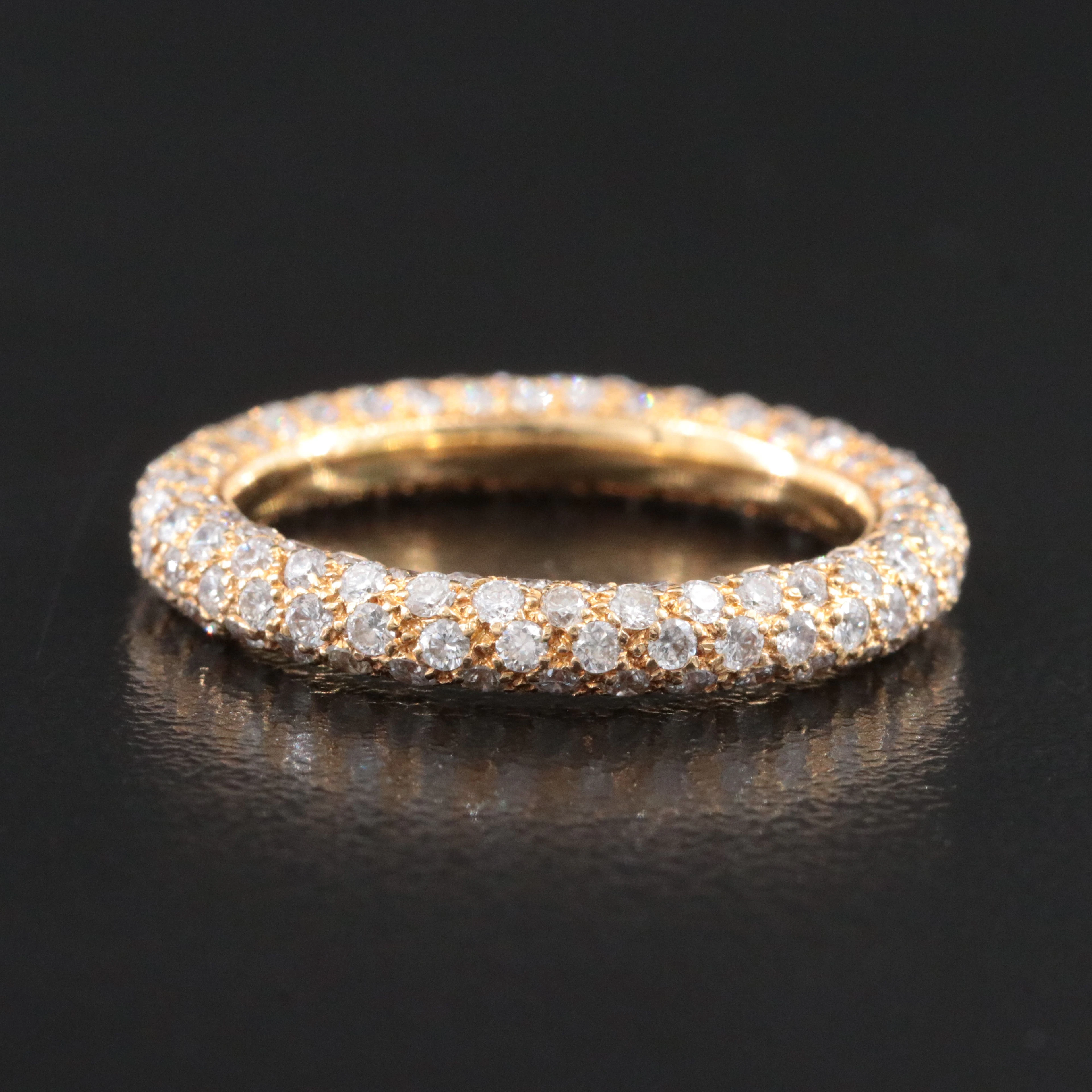 18K 2.09 CTW Pavé Diamond Eternity Ring