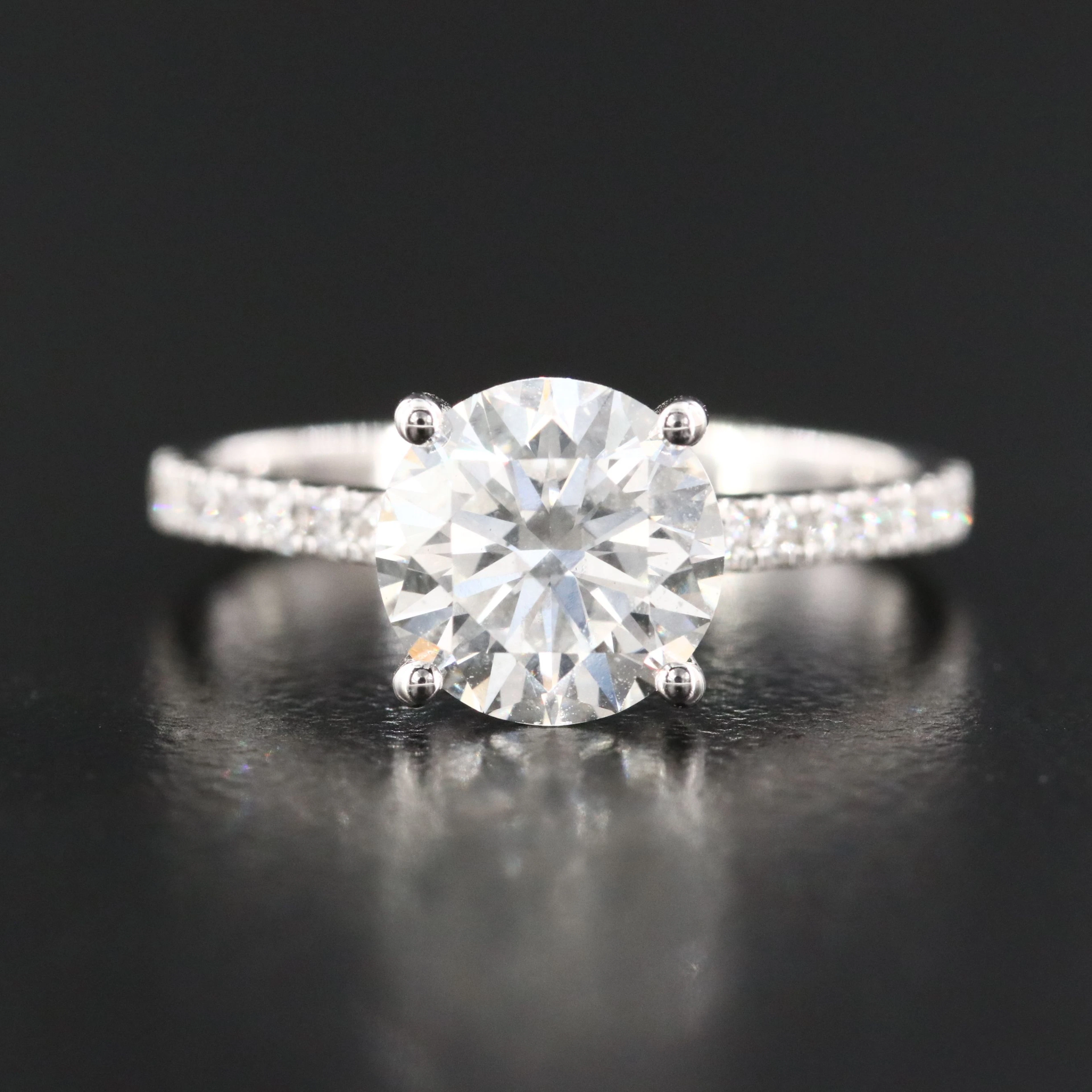 14K 2.34 CTW Lab Grown Diamond Ring with Online IGI Report
