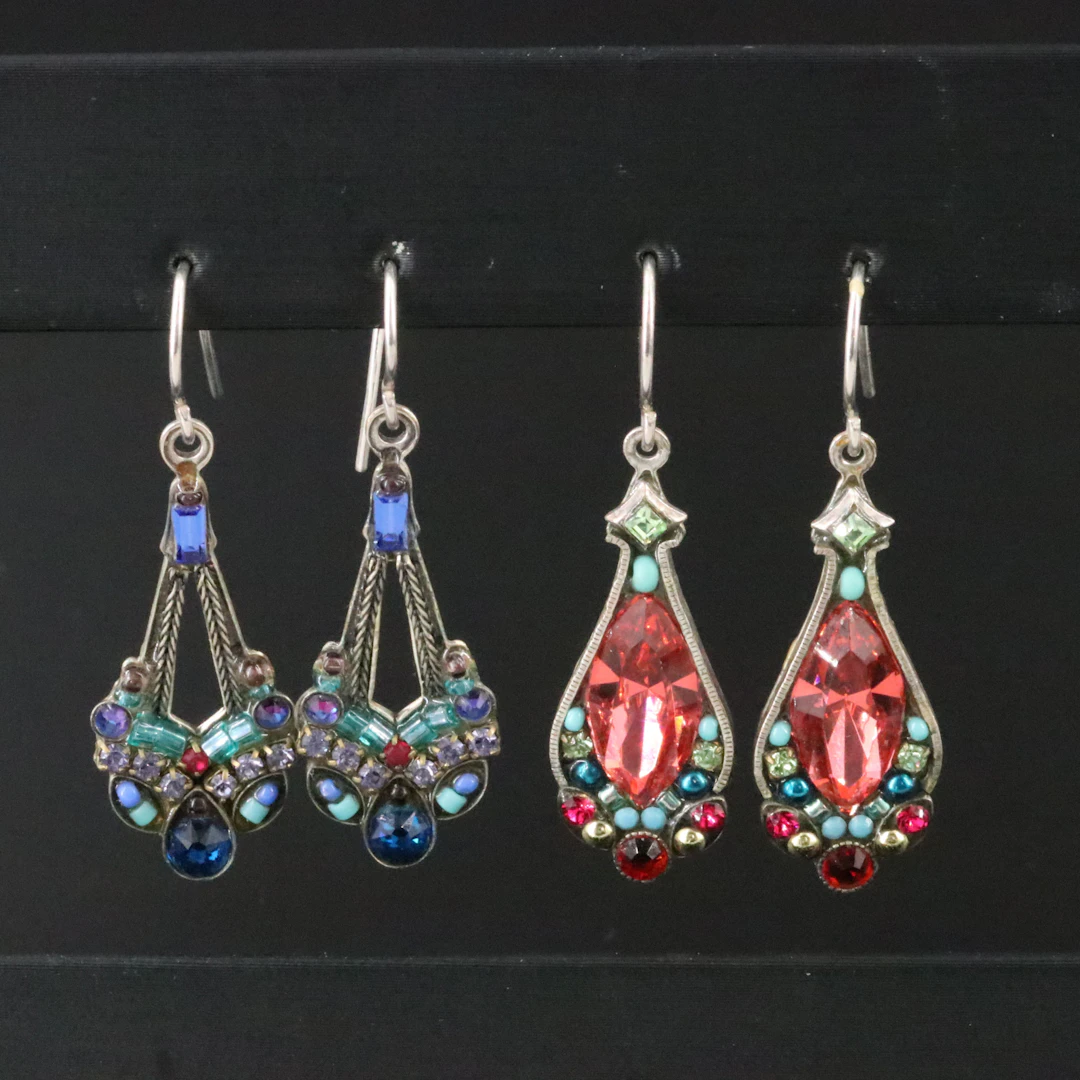 Rhinestone Ornate Drop Earrings