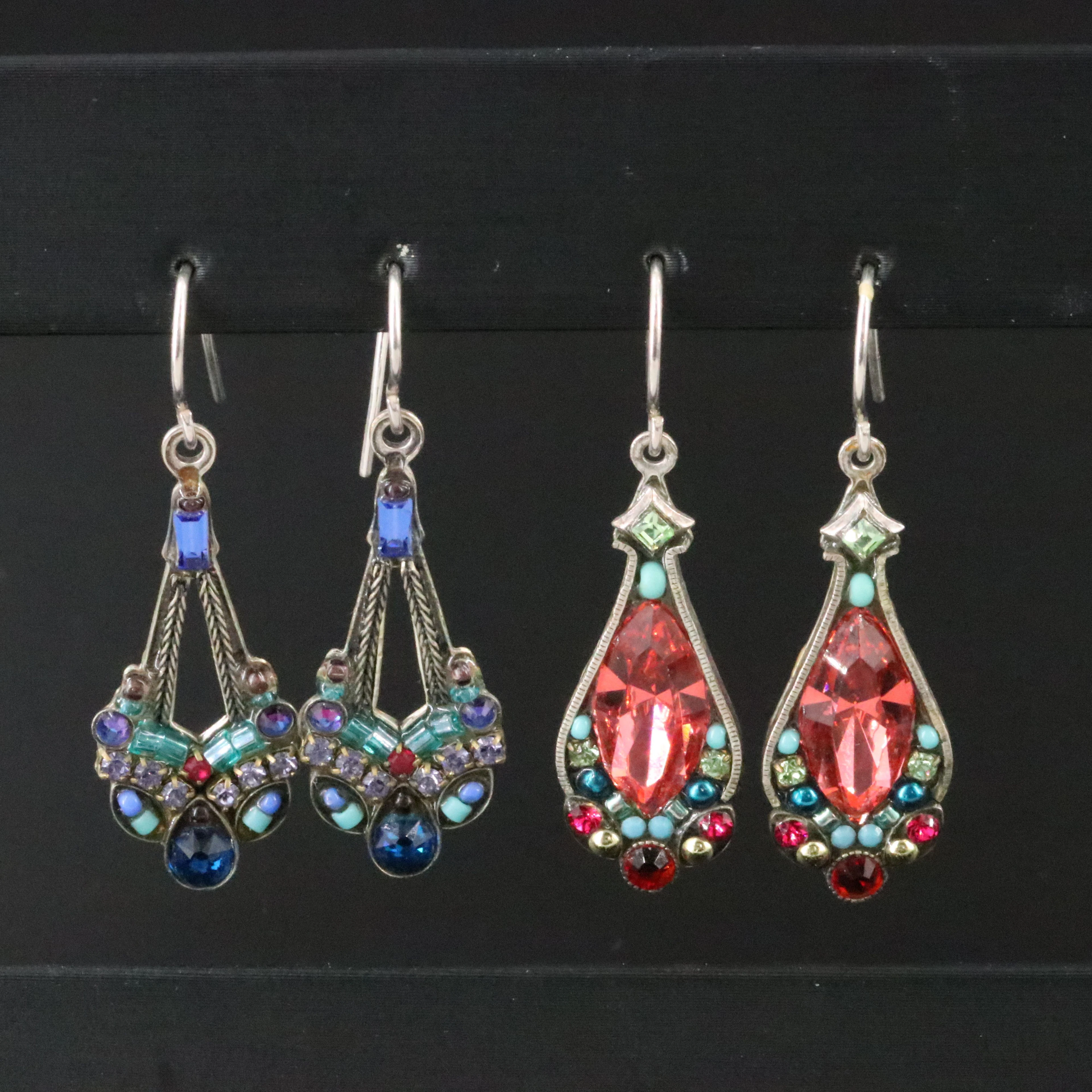 Rhinestone Ornate Drop Earrings