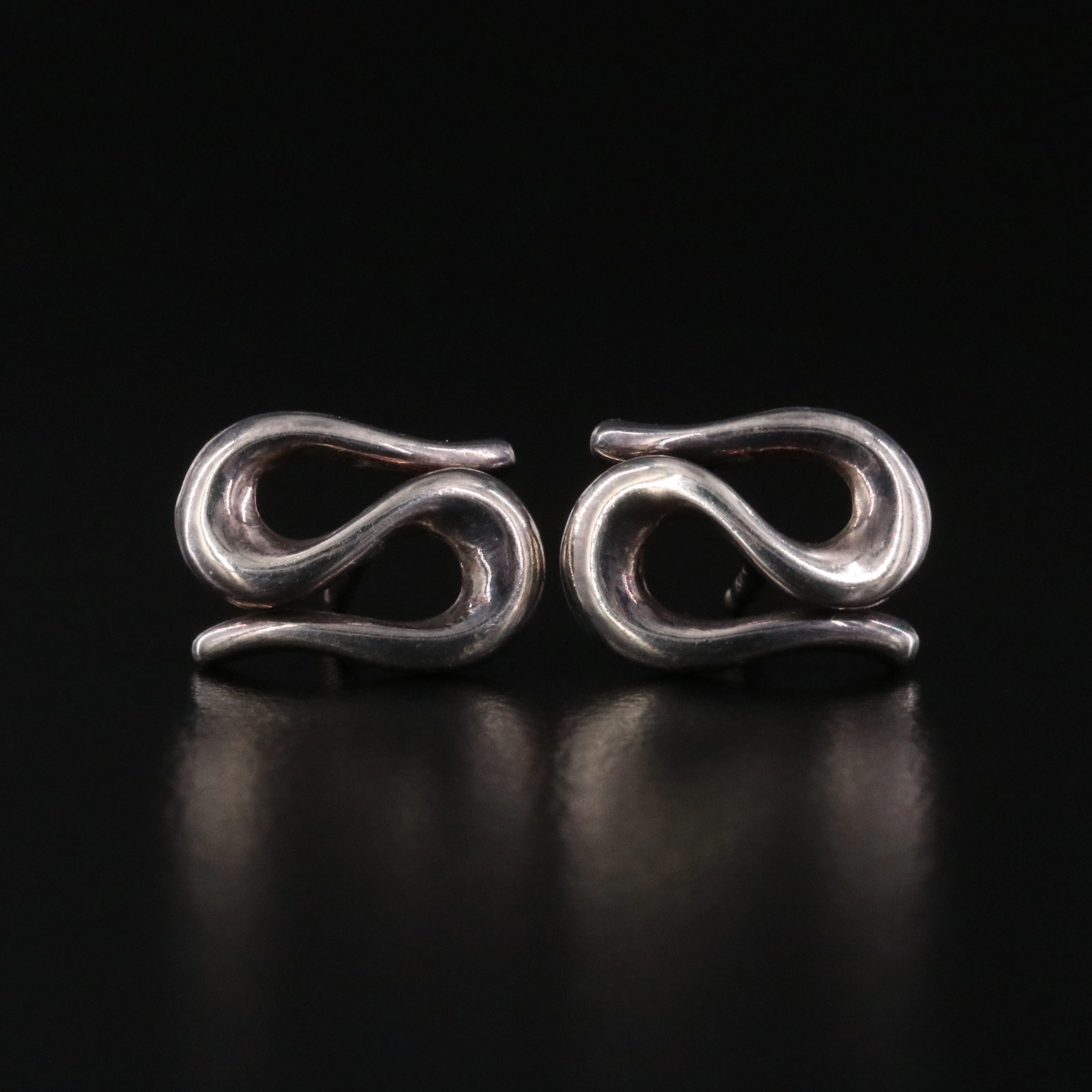 Elsa Peretti for Tiffany & Co. Sterling Open Wave Stud Earrings