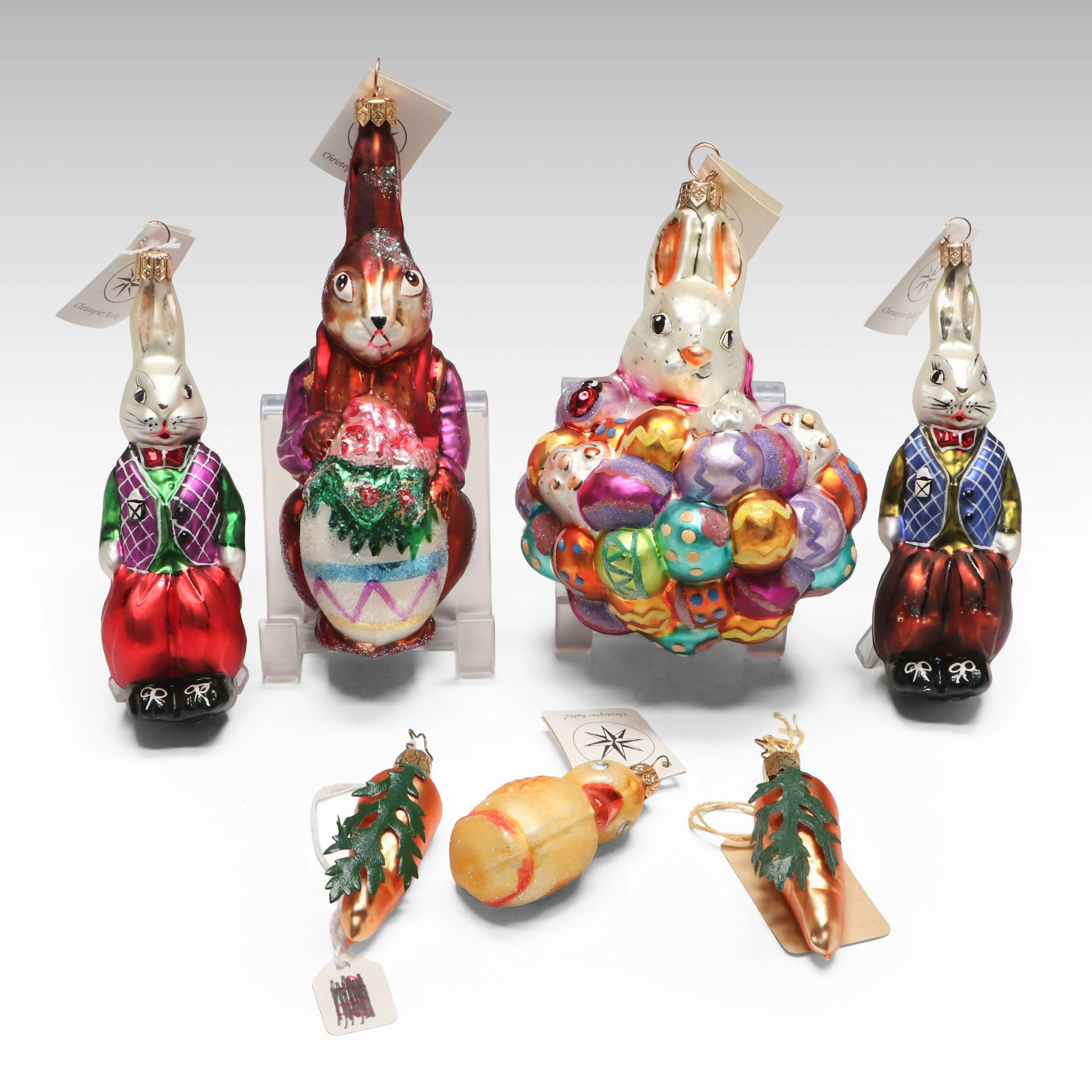 Christopher Radko and Other Easter Themed Glass Ornaments