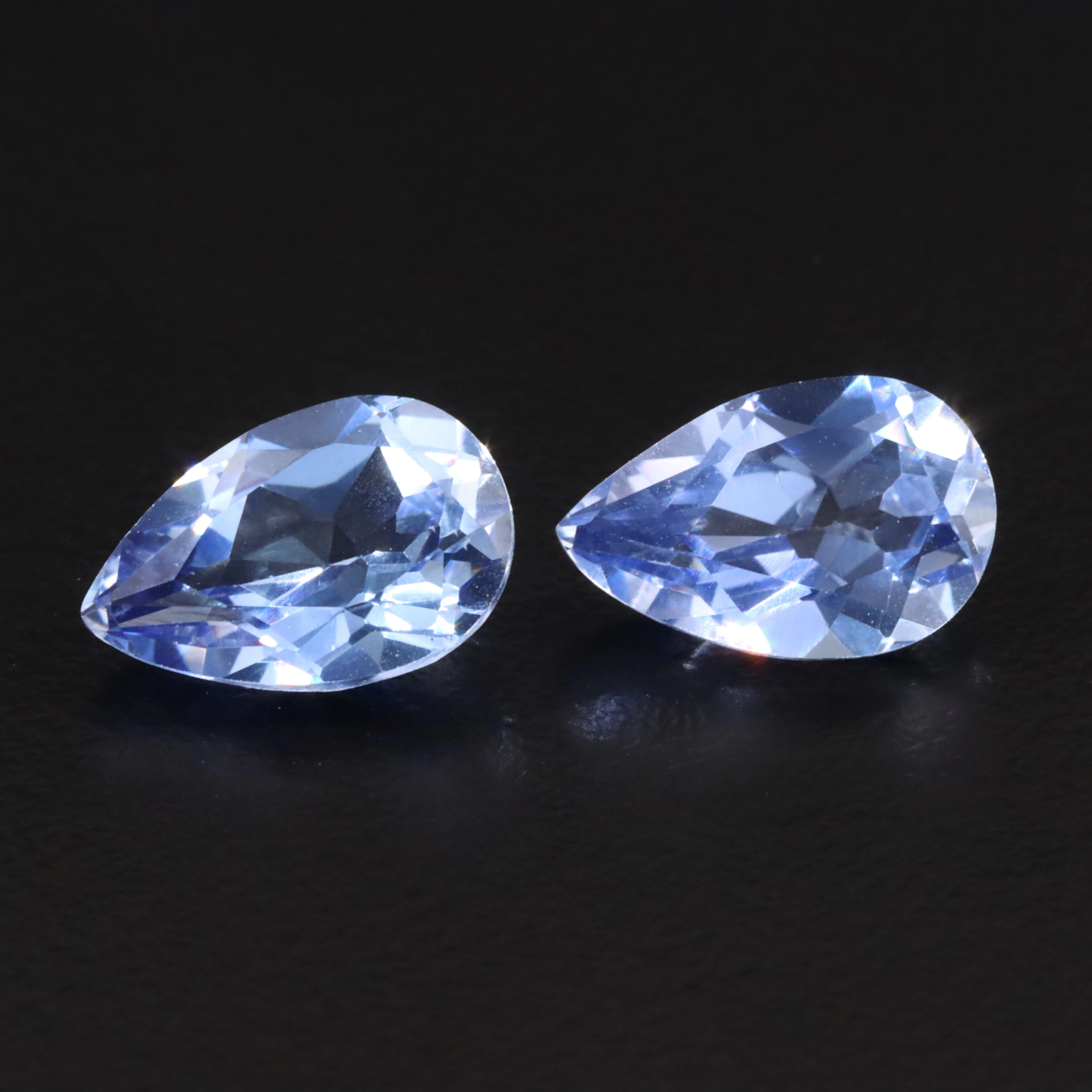 Loose 7.30 CTW Matched Lab Grown Sapphire Pair
