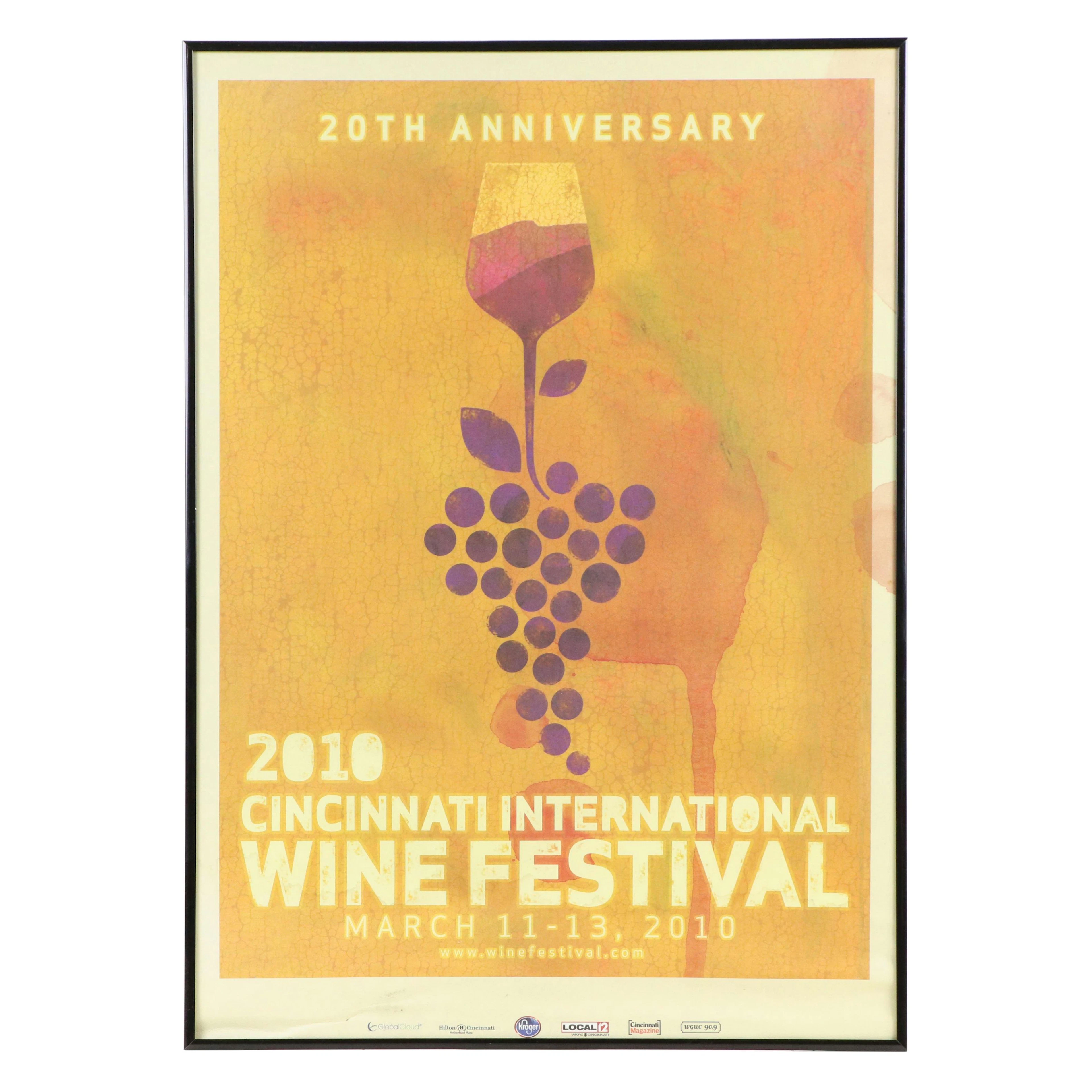 Offset Lithograph Poster for Cincinnati International Wine Festival 2010