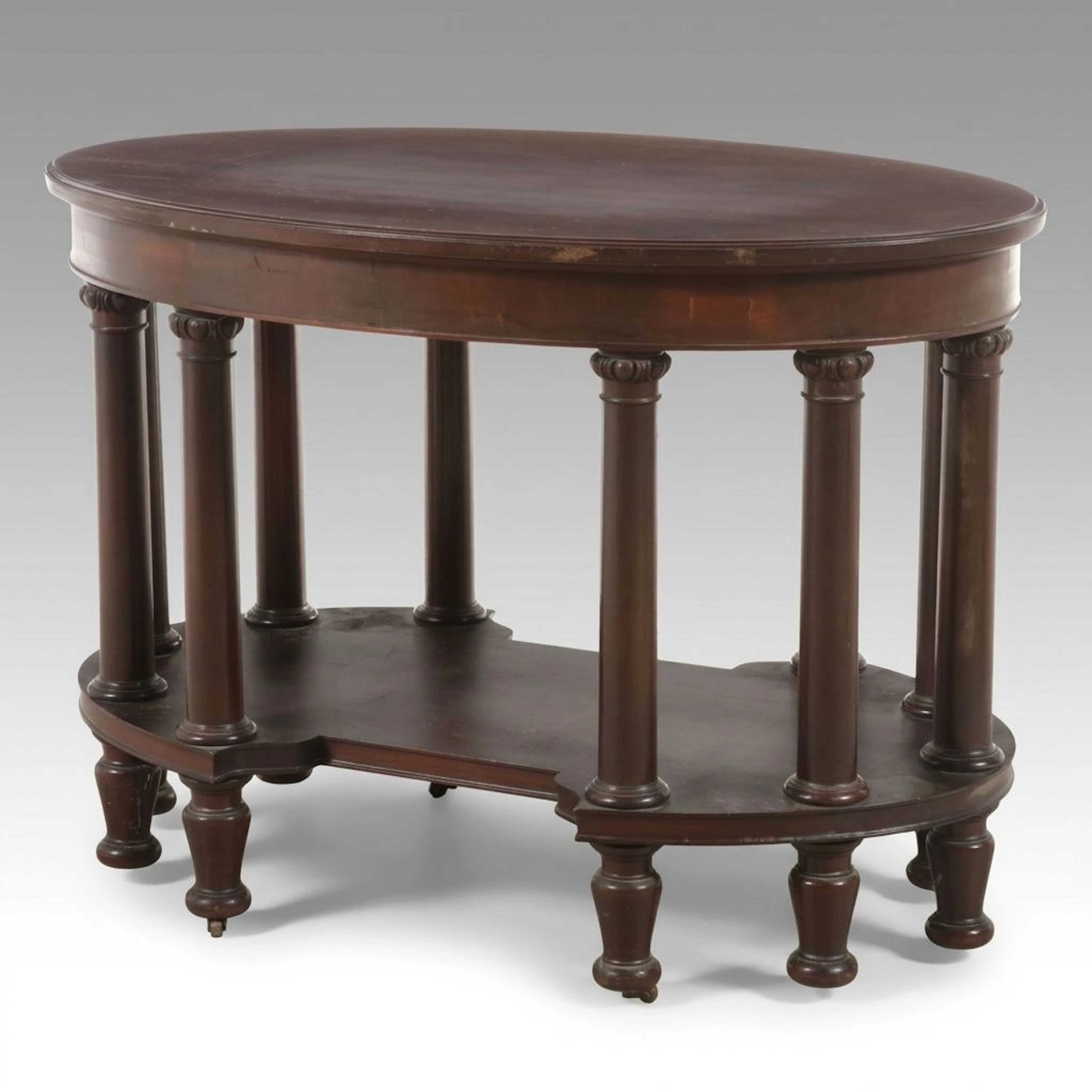 Empire Style Mahogany Oval Occasional Table, 20th Century