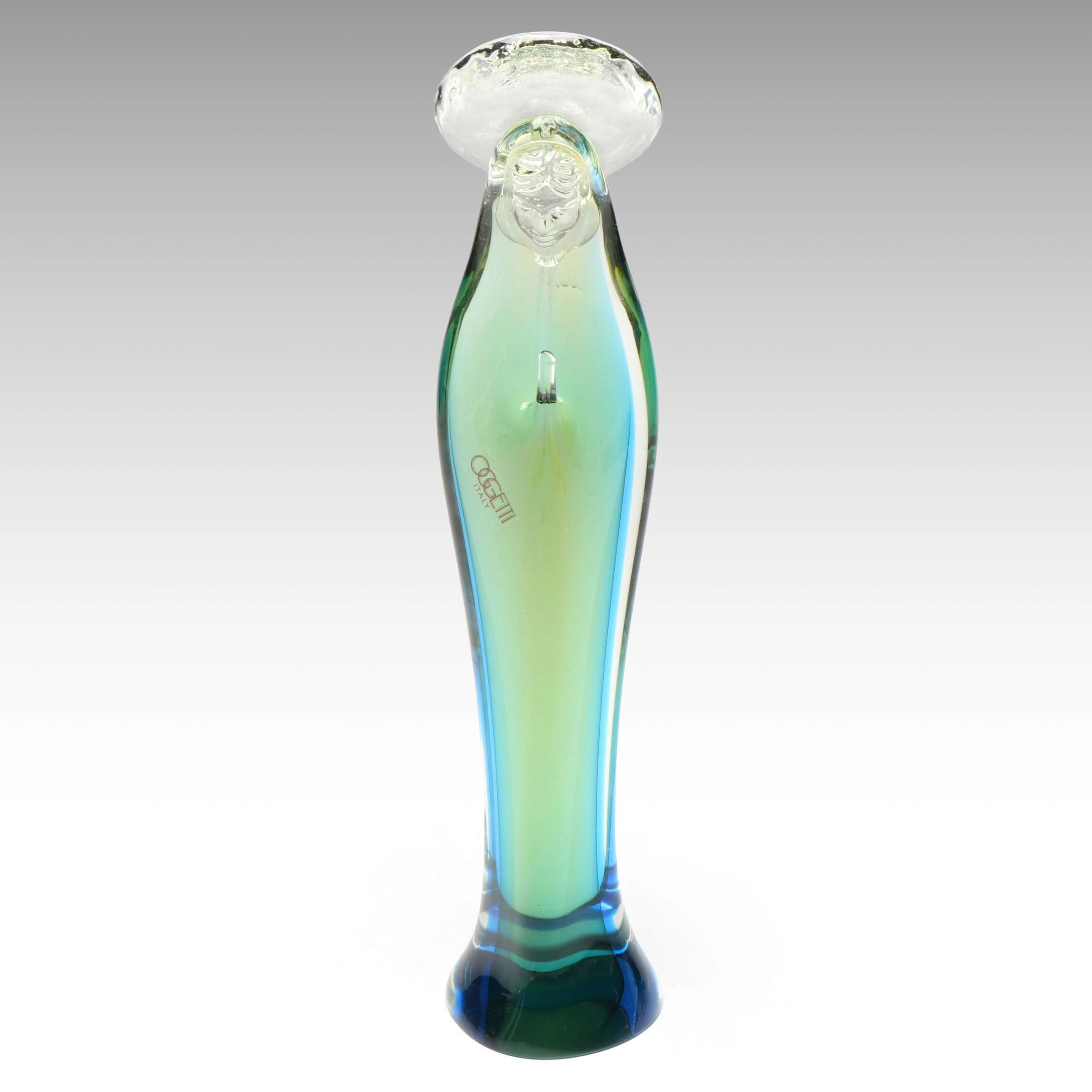 Oggetti Multicolor Art Glass Virgin Mary Figurine