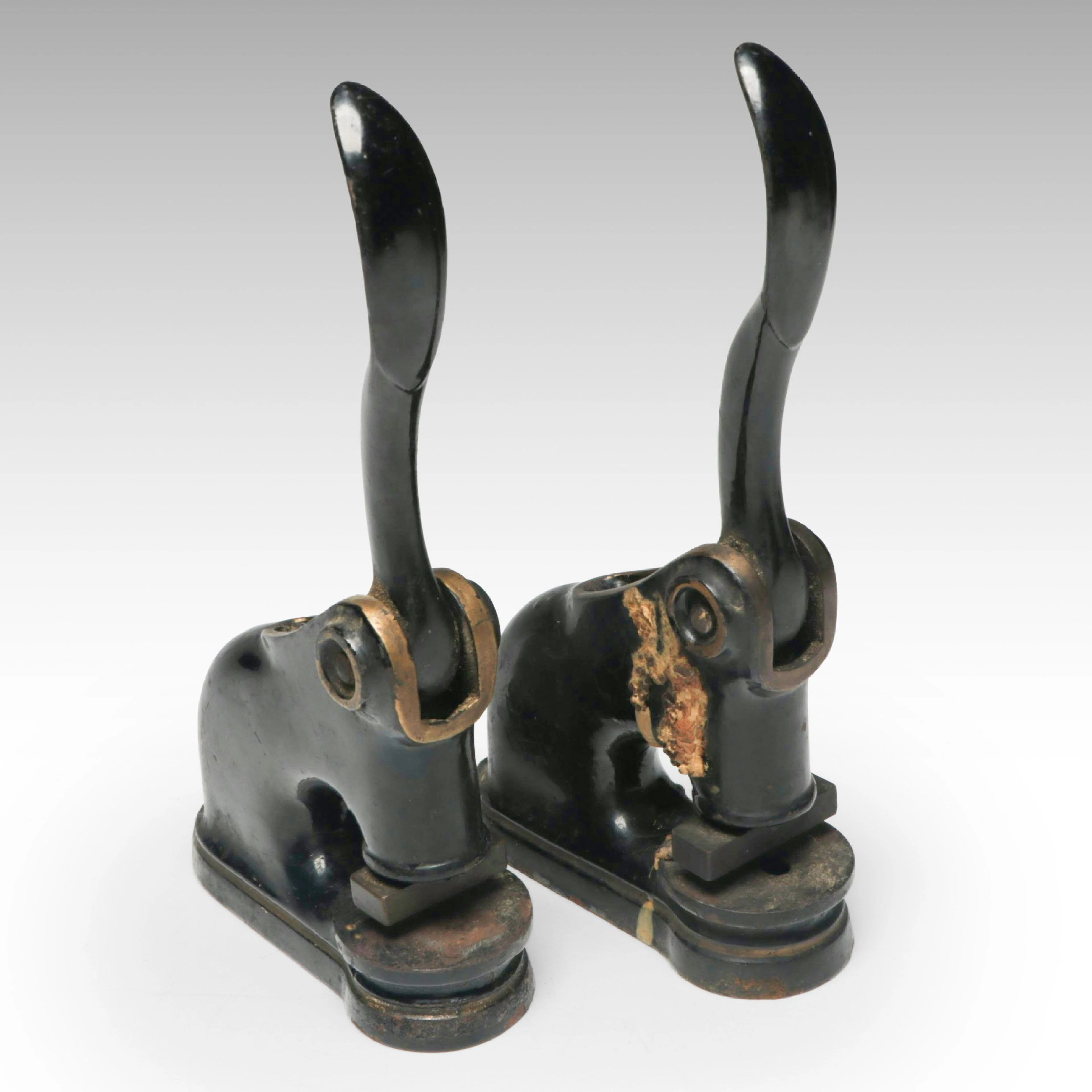 Pair of Vintage Cast Iron Seal Embossers