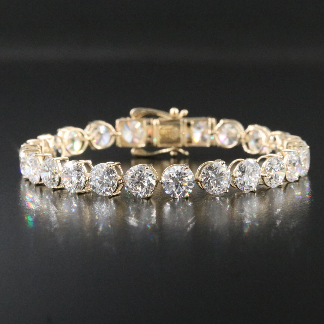14K 21.36 CTW Lab Grown Diamond Line Bracelet