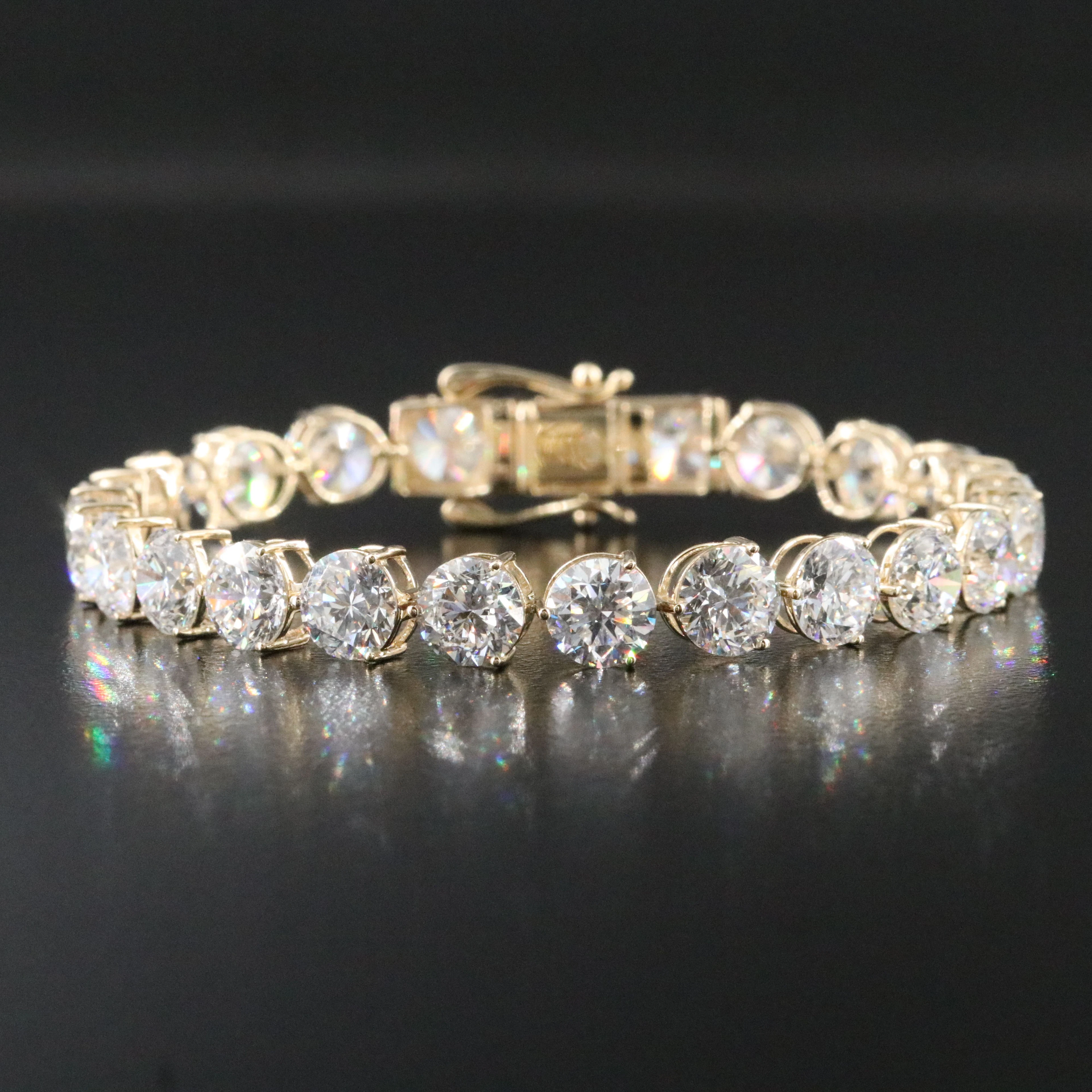 14K 21.36 CTW Lab Grown Diamond Line Bracelet