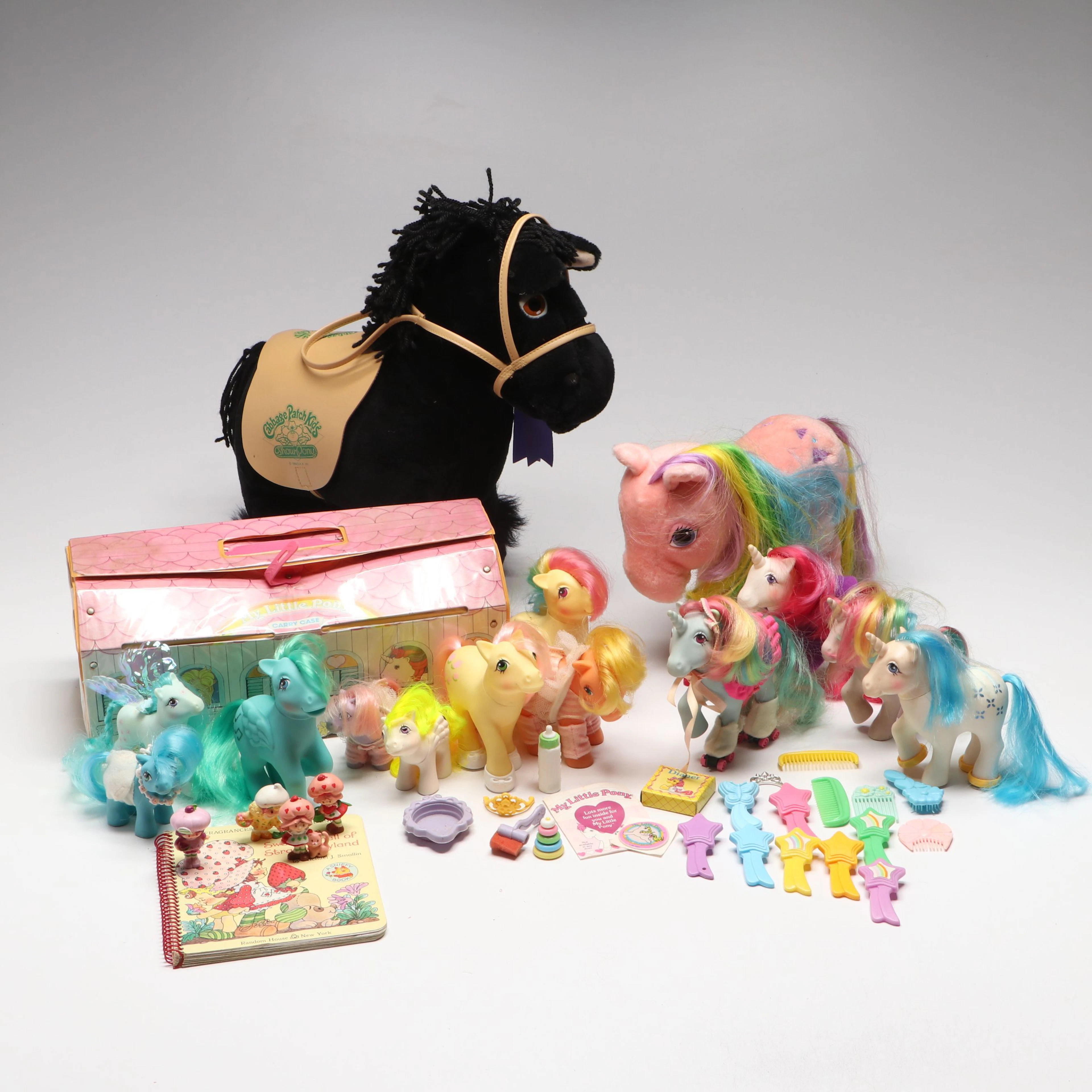 My Little Pony Toys and Carry Case with Cabbage Patch Kid Horse and More Dolls