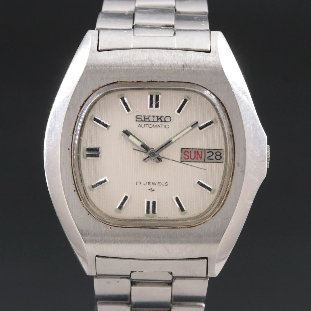 Seiko 5 Stainless Steel Day/Date Automatic Dress Watch
