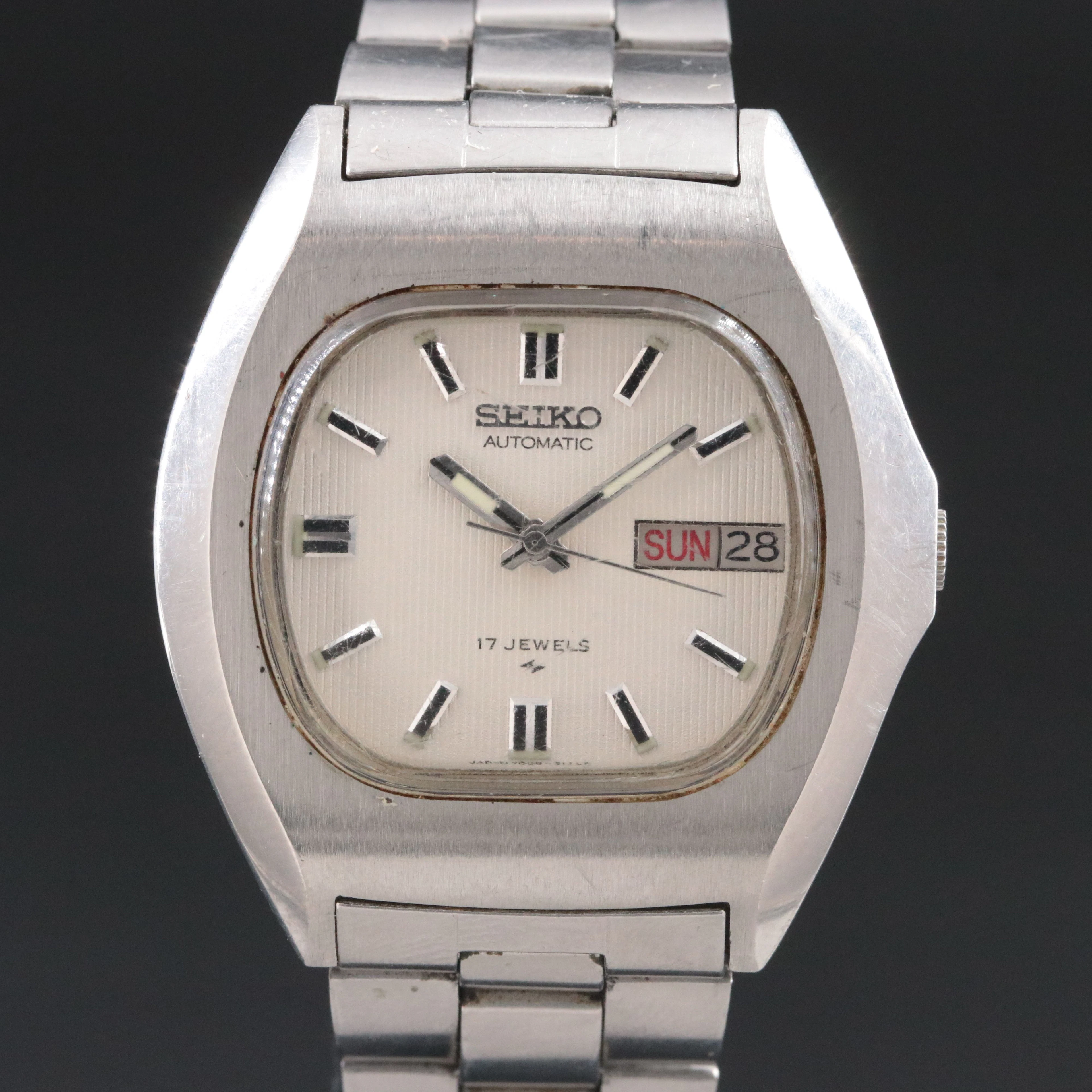 Seiko 5 Stainless Steel Day/Date Automatic Dress Watch