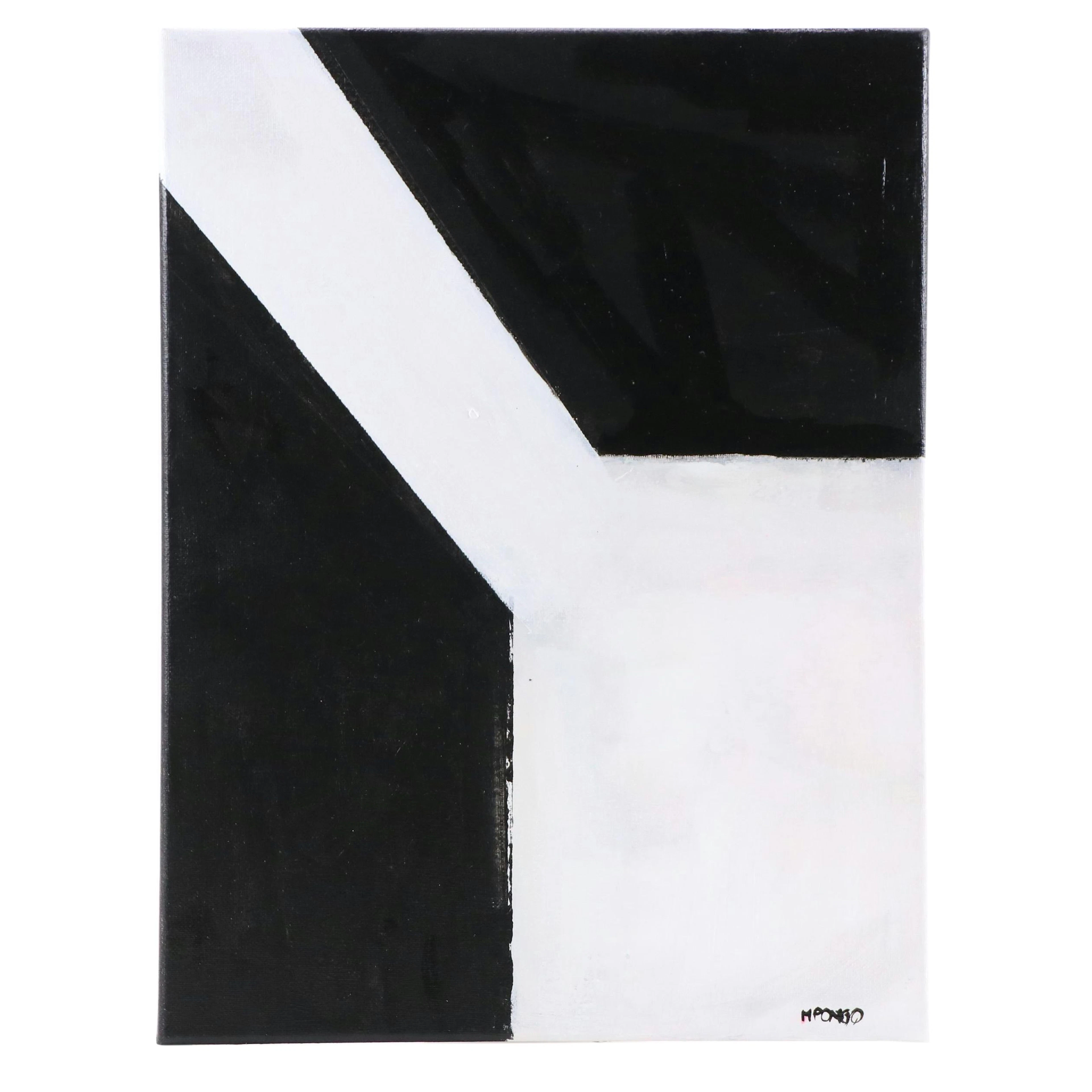 Milagros Pongo Abstract Mixed Media Painting "Detone," 21st Century