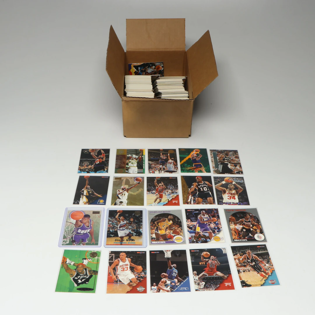 Vintage Basketball Card Collection Featuring Steve Nash and Ray Allen Rookies