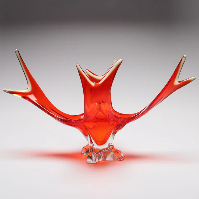 Freeform Art Glass Centerpiece Bowl