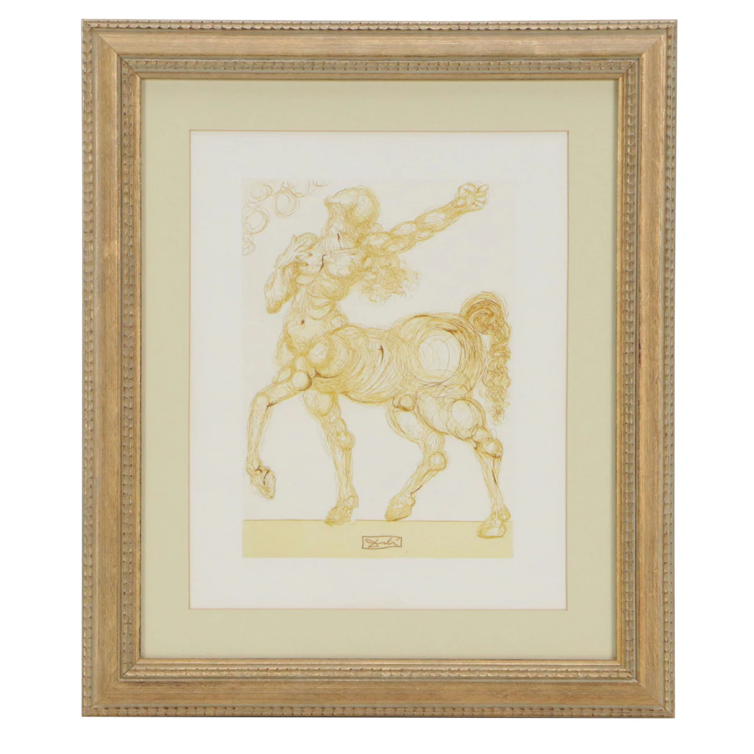 Salvador Dalí Wood Engraving "Le Centaure," 1960–1964