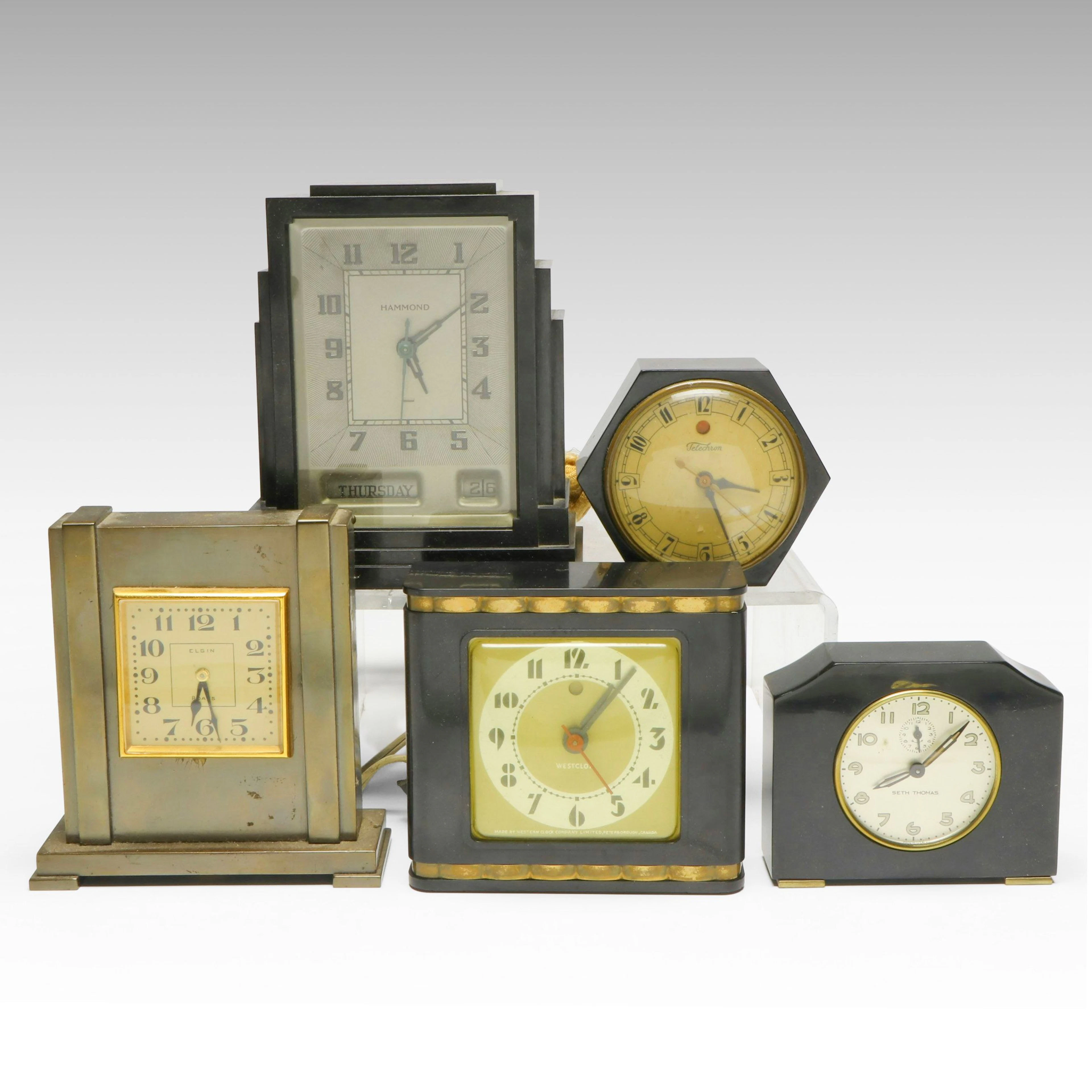 Vintage Hammond Art Deco Desk Clock and More