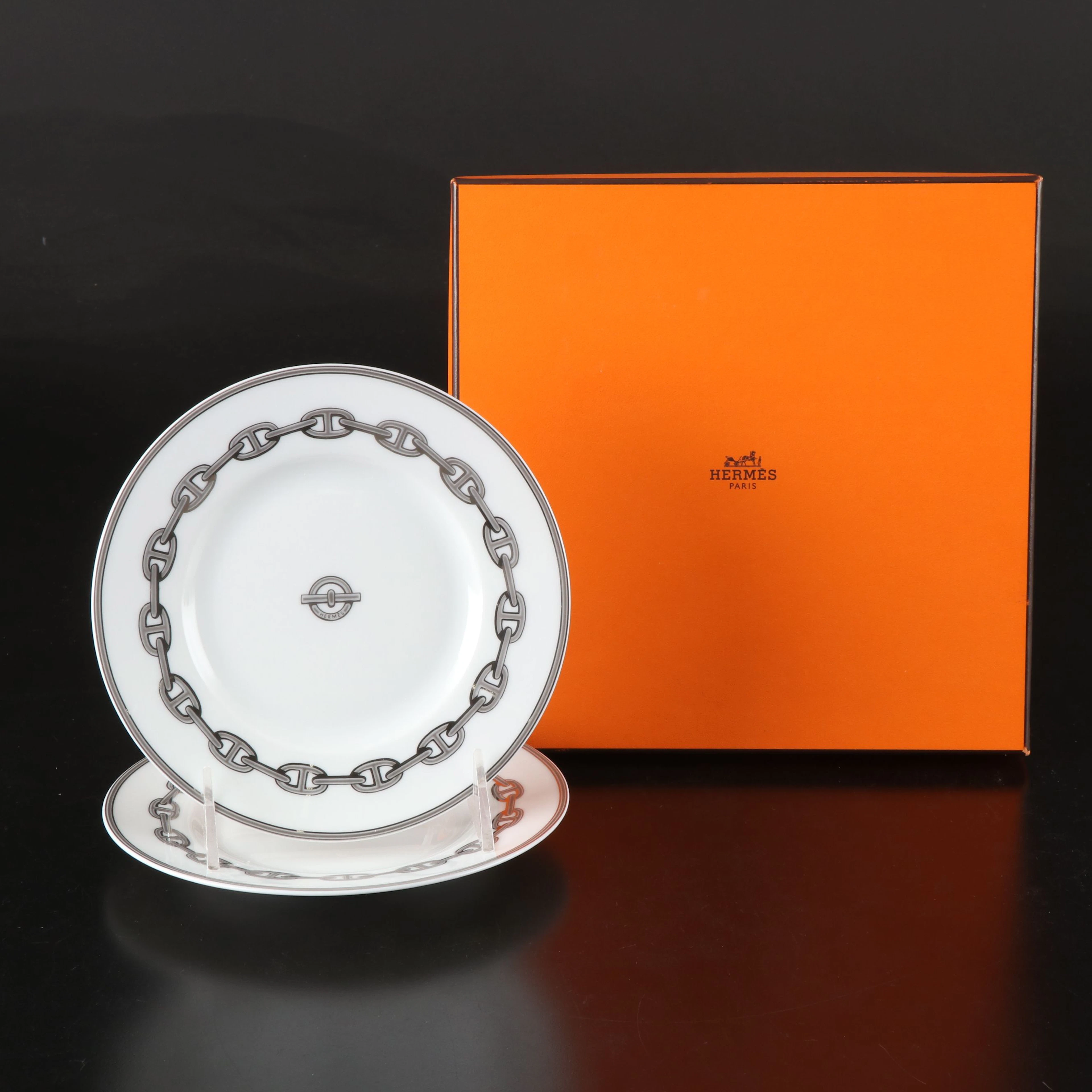 Hermès "Chaine D'Ancre" Porcelain Bread and Butter Plates, 1997-2017