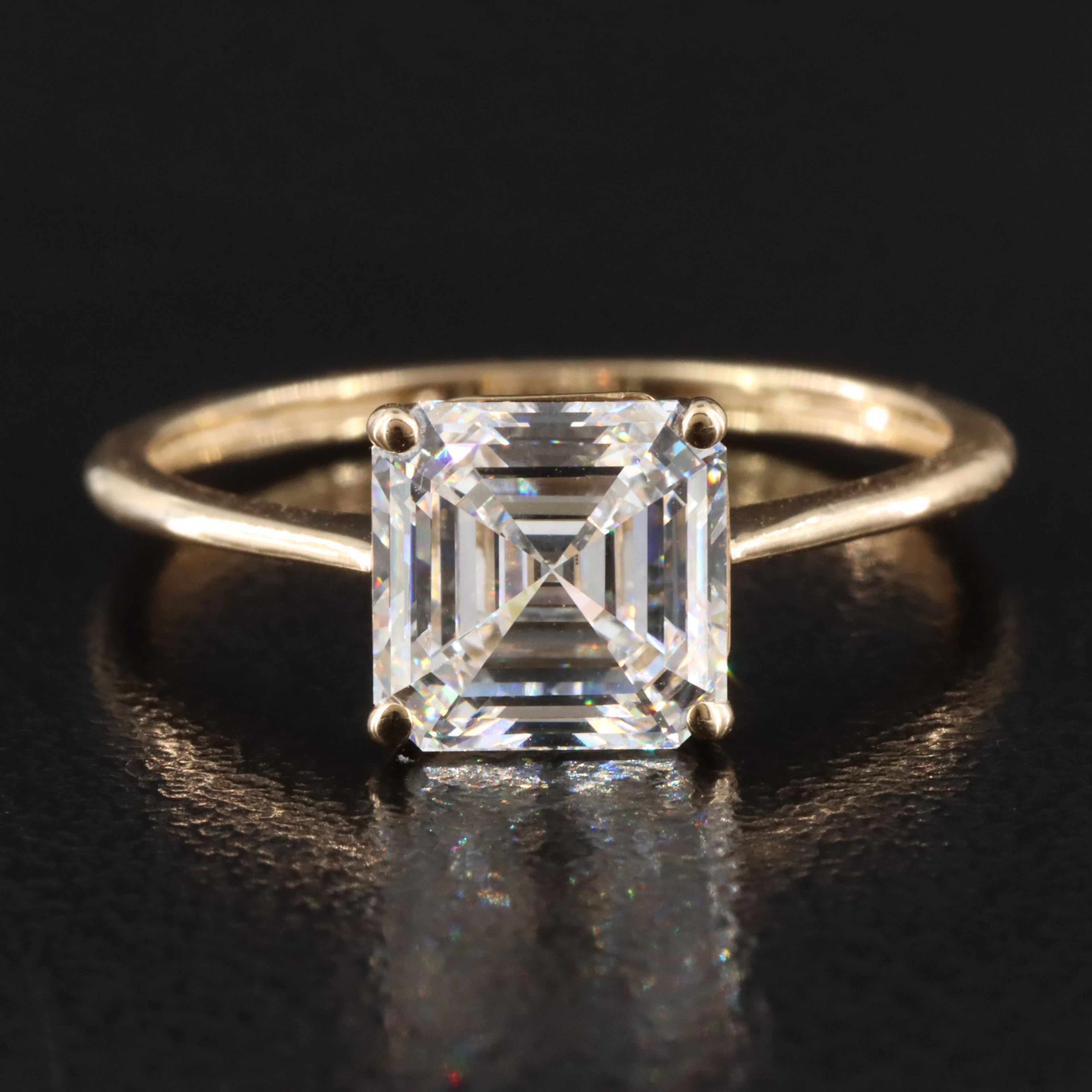 14K 2.07 CT Lab Grown Diamond Solitaire Ring with IGI Report