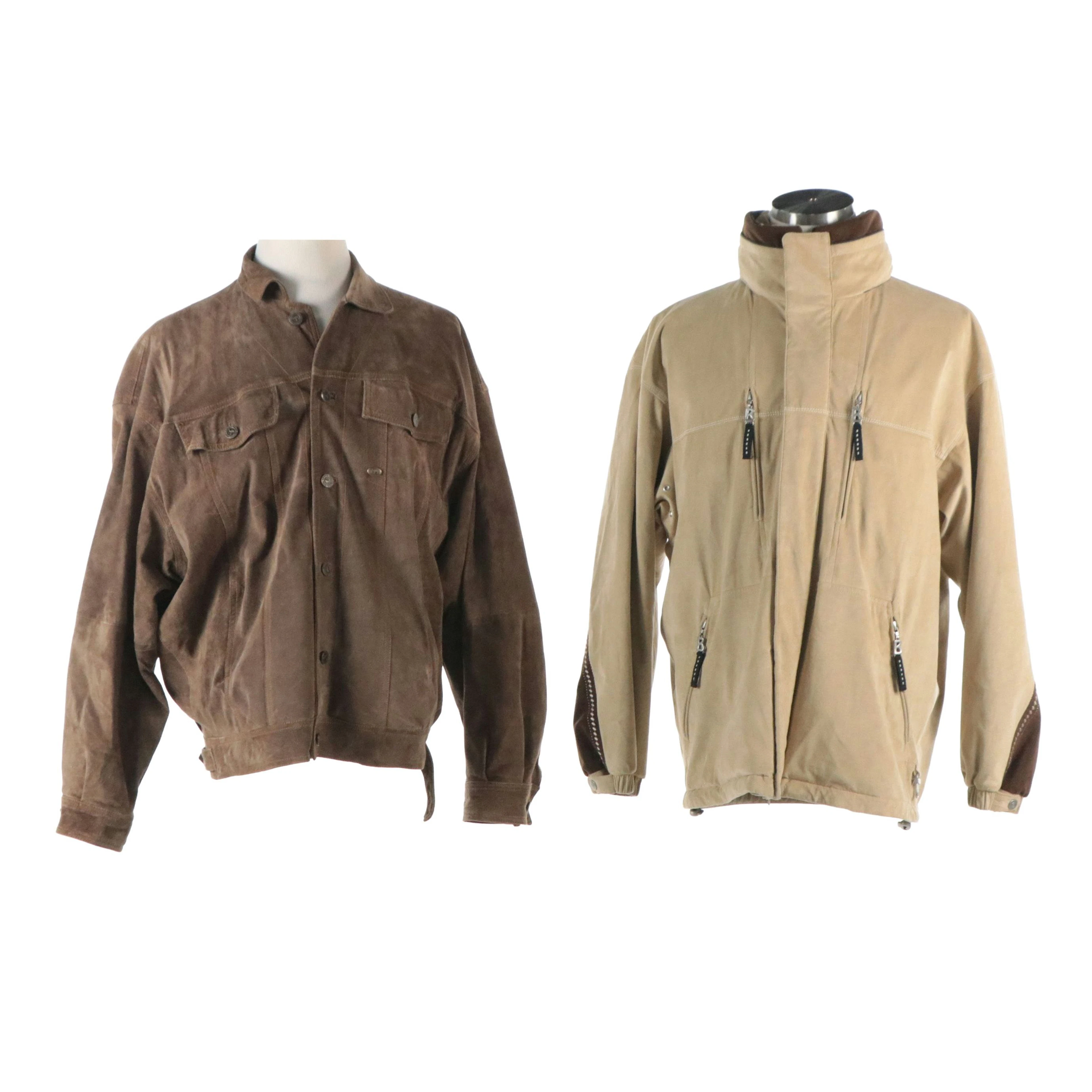 Men's Bogner Sport Faux Suede Snow Jacket, Camel Shop Suede Trucker