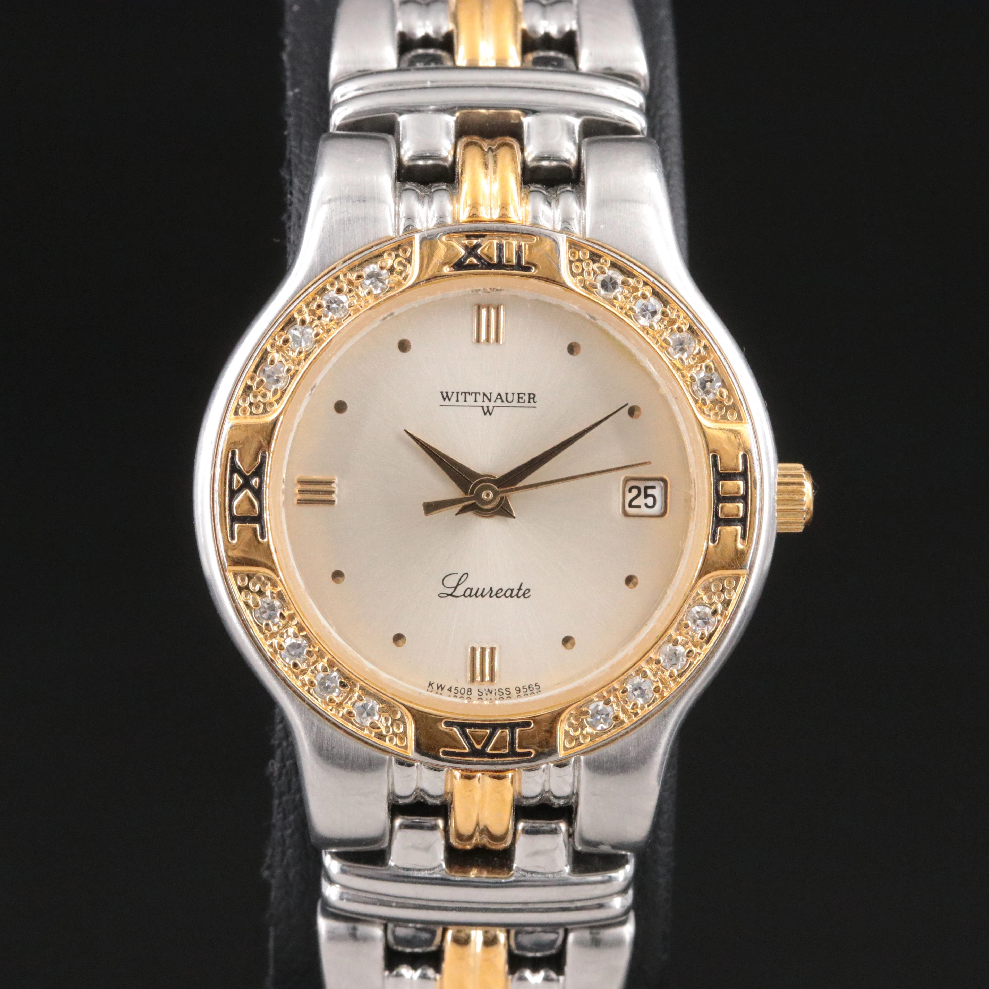 Wittnauer Laureate Diamond Bezel Two-Tone Stainless Steel Quartz Watch