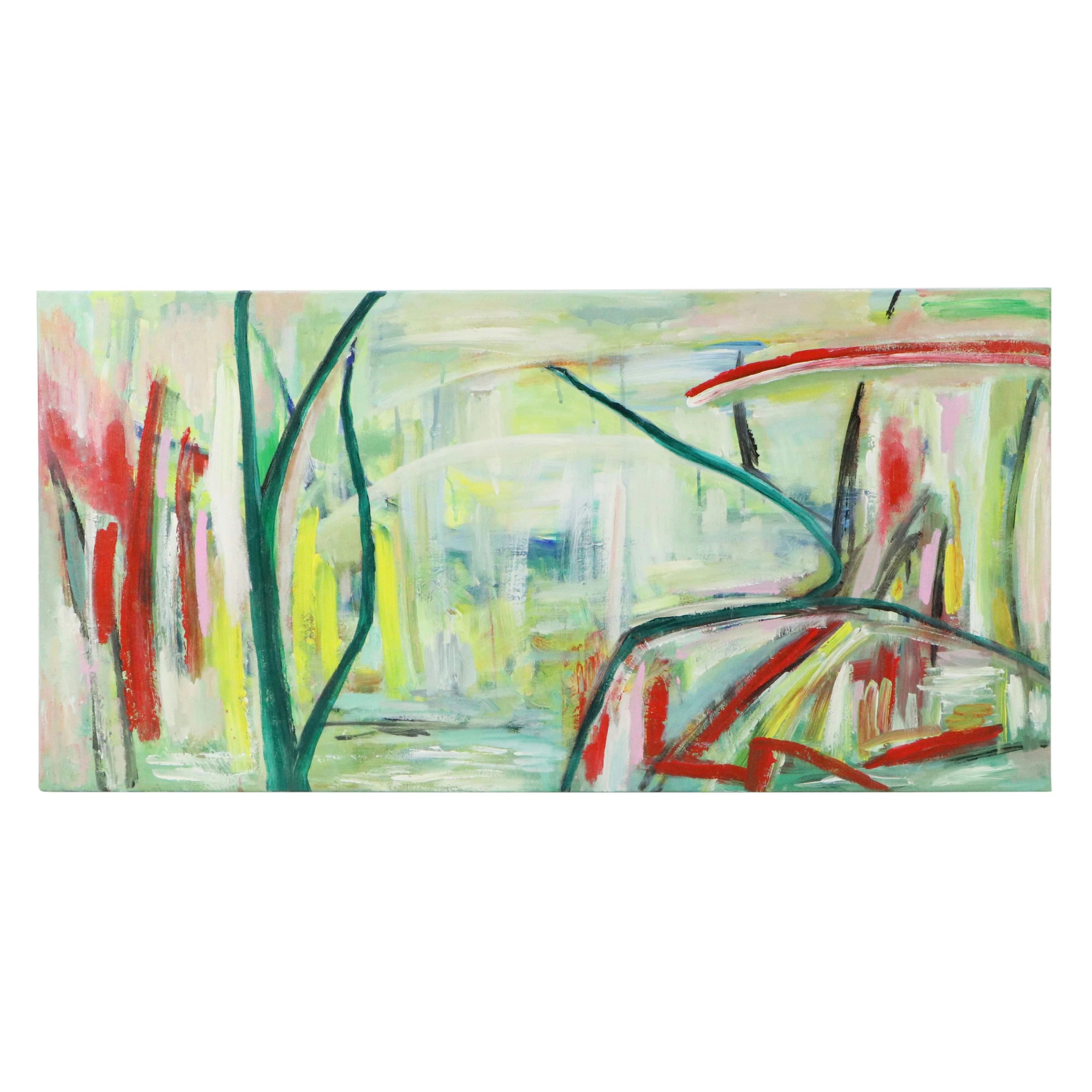 Saul Gefen Abstract Acrylic Painting, 2026