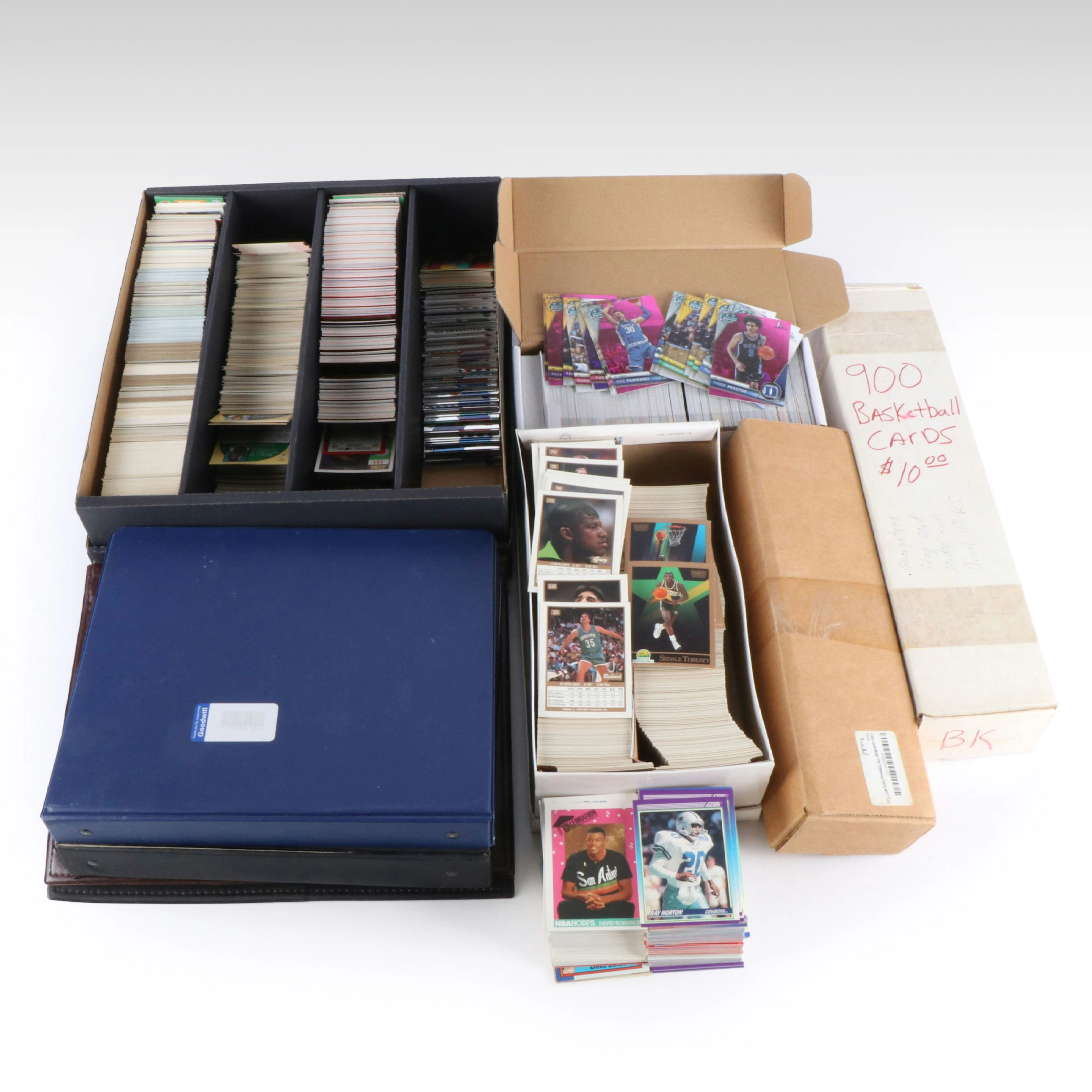 Large Collection of Basketball Cards and Some Football Cards